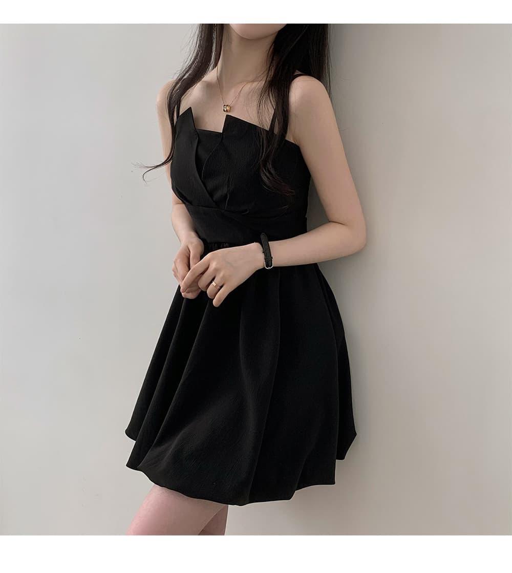 한국 chic 프랑스식 소녀 센스 나비 넥타이 주름 작은 키 꽃밭 슬립 드레스 상세 이미지 18