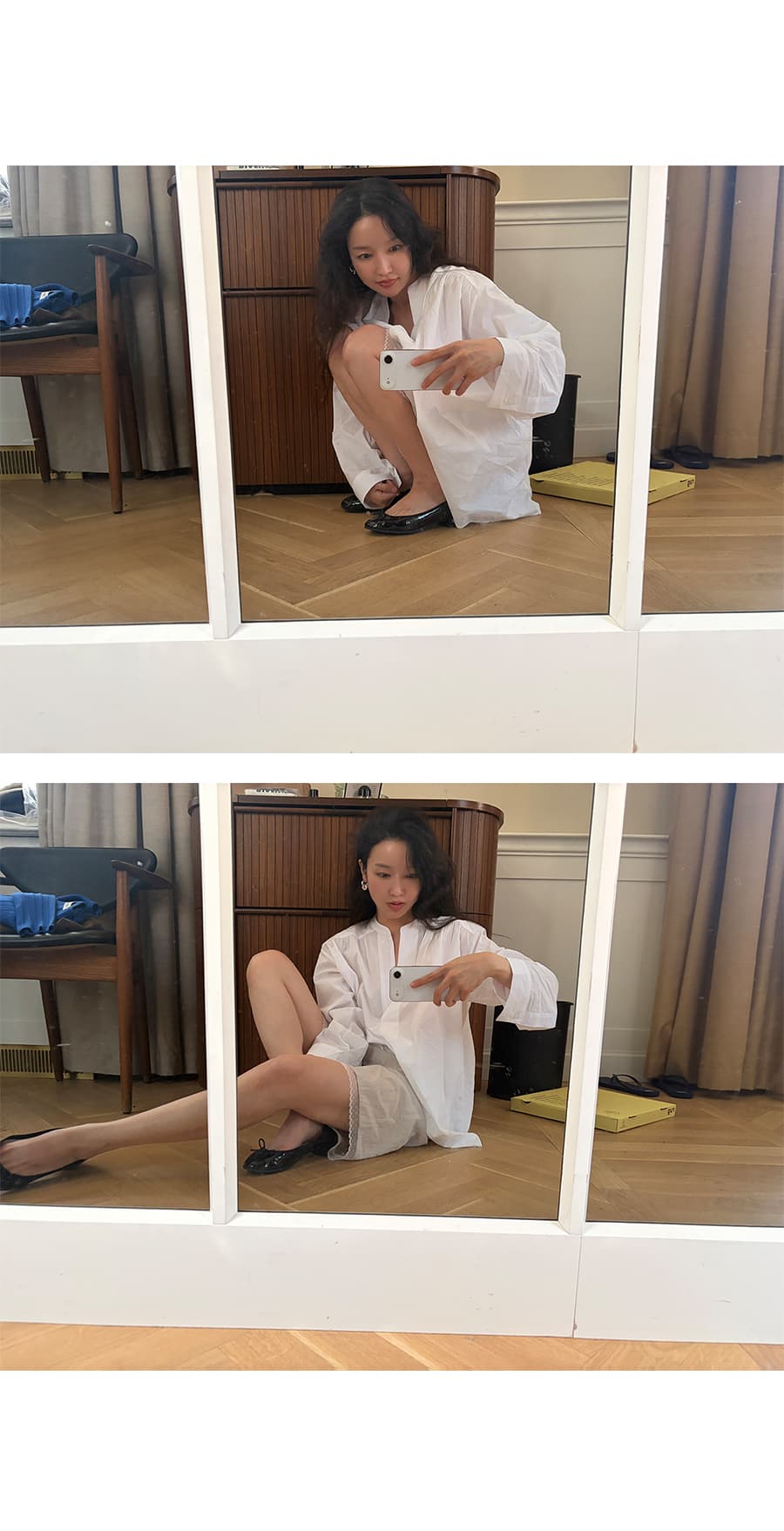 한국 chic 스탠드 칼라 풀오버 셔츠 미니멀리즘 루즈핏 가을 어깨 소매 느긋한 품격 맨위 상세 이미지 15