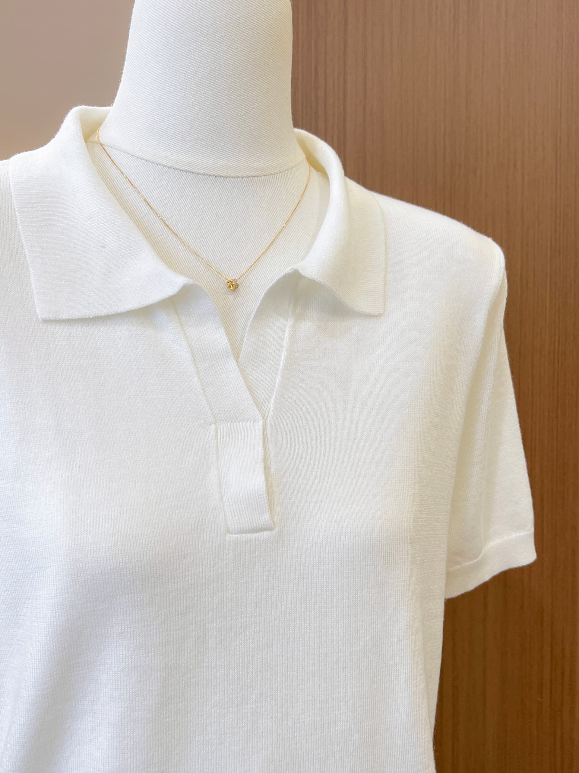 실사 오래된 돈 바람 POLO 칼라 익스트림 제인 상쾌 품격 니트 스웨터 여성 봄 여름 상세 이미지 11