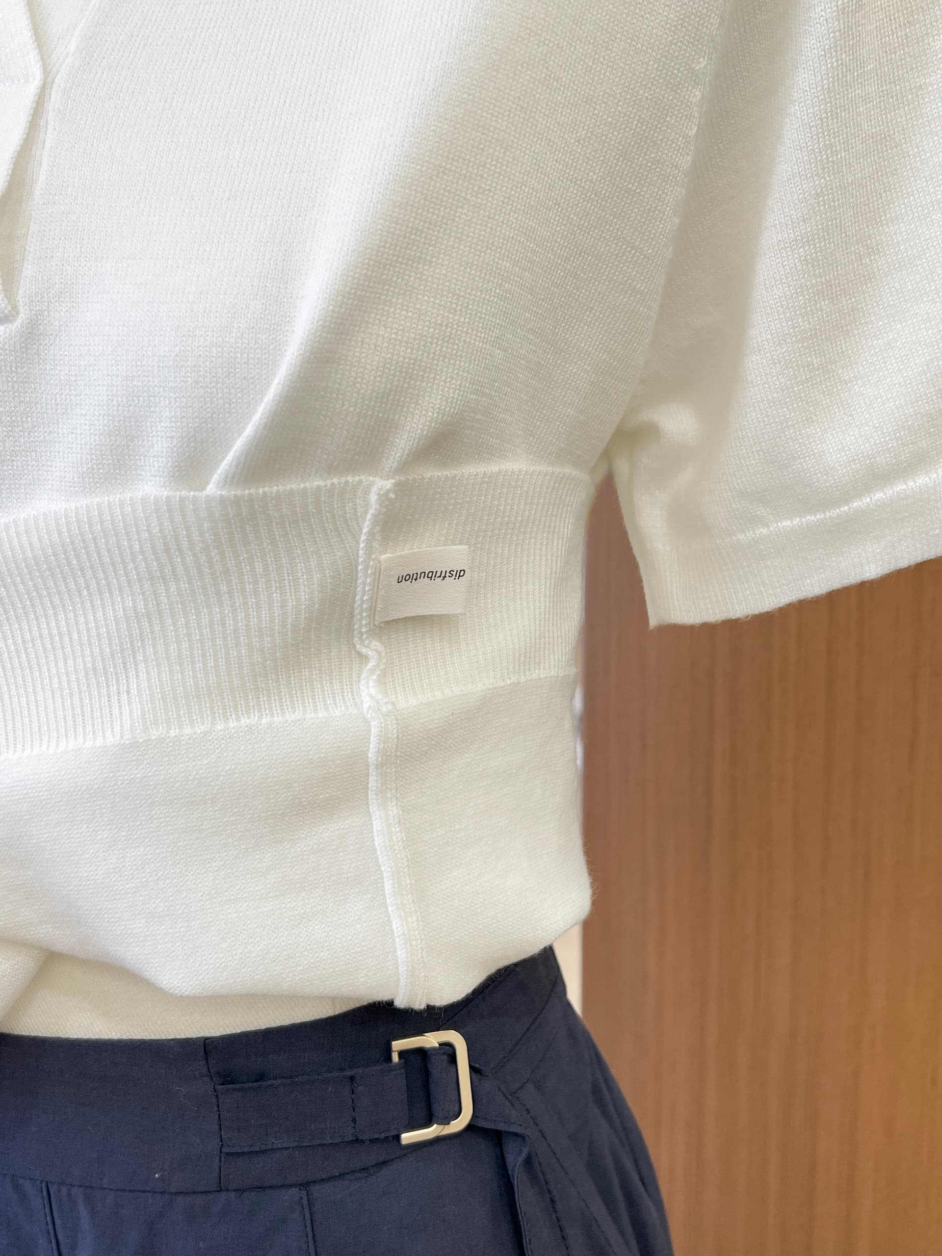 실사 오래된 돈 바람 POLO 칼라 익스트림 제인 상쾌 품격 니트 스웨터 여성 봄 여름 상세 이미지 13