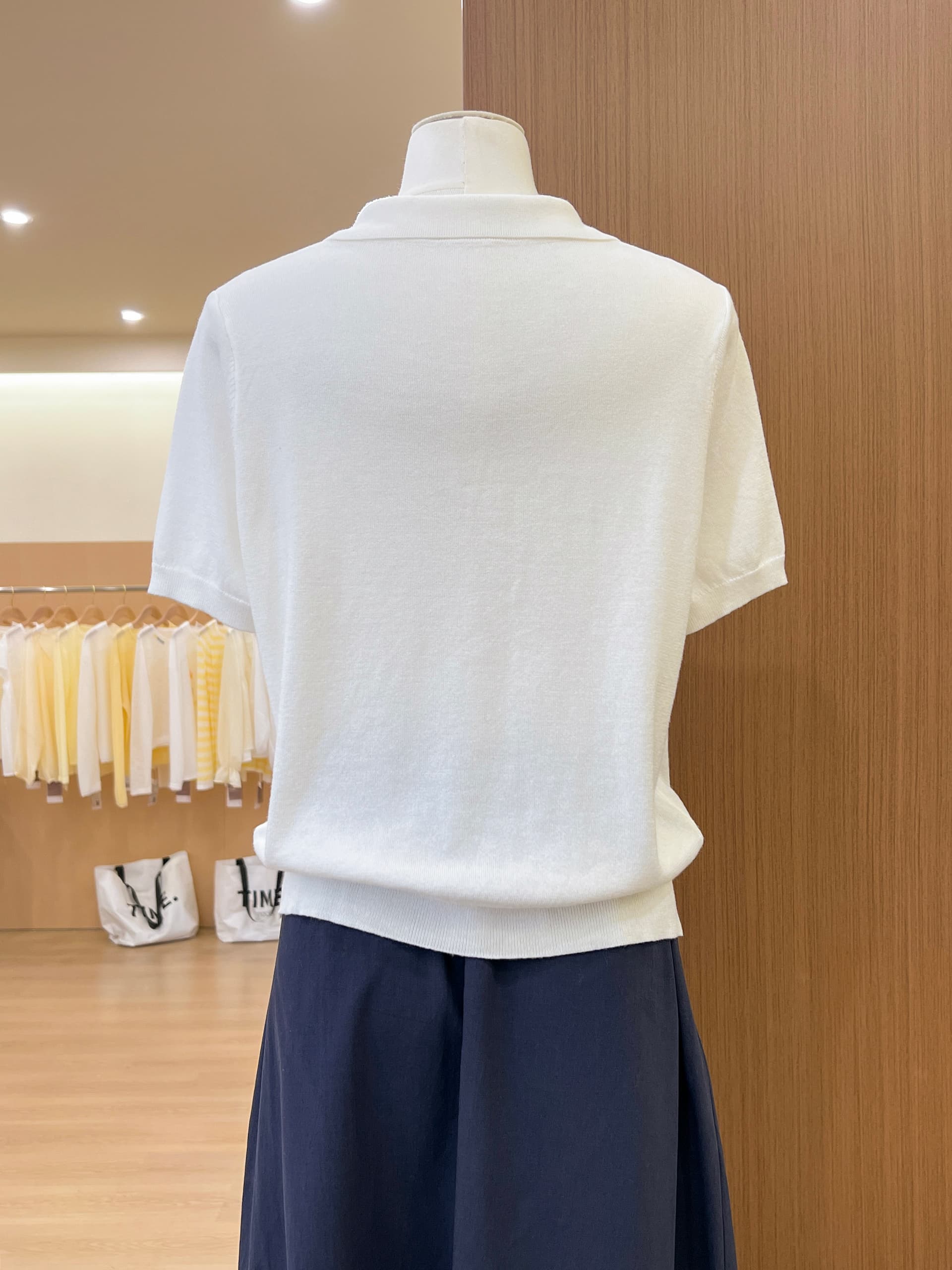 실사 오래된 돈 바람 POLO 칼라 익스트림 제인 상쾌 품격 니트 스웨터 여성 봄 여름 상세 이미지 14