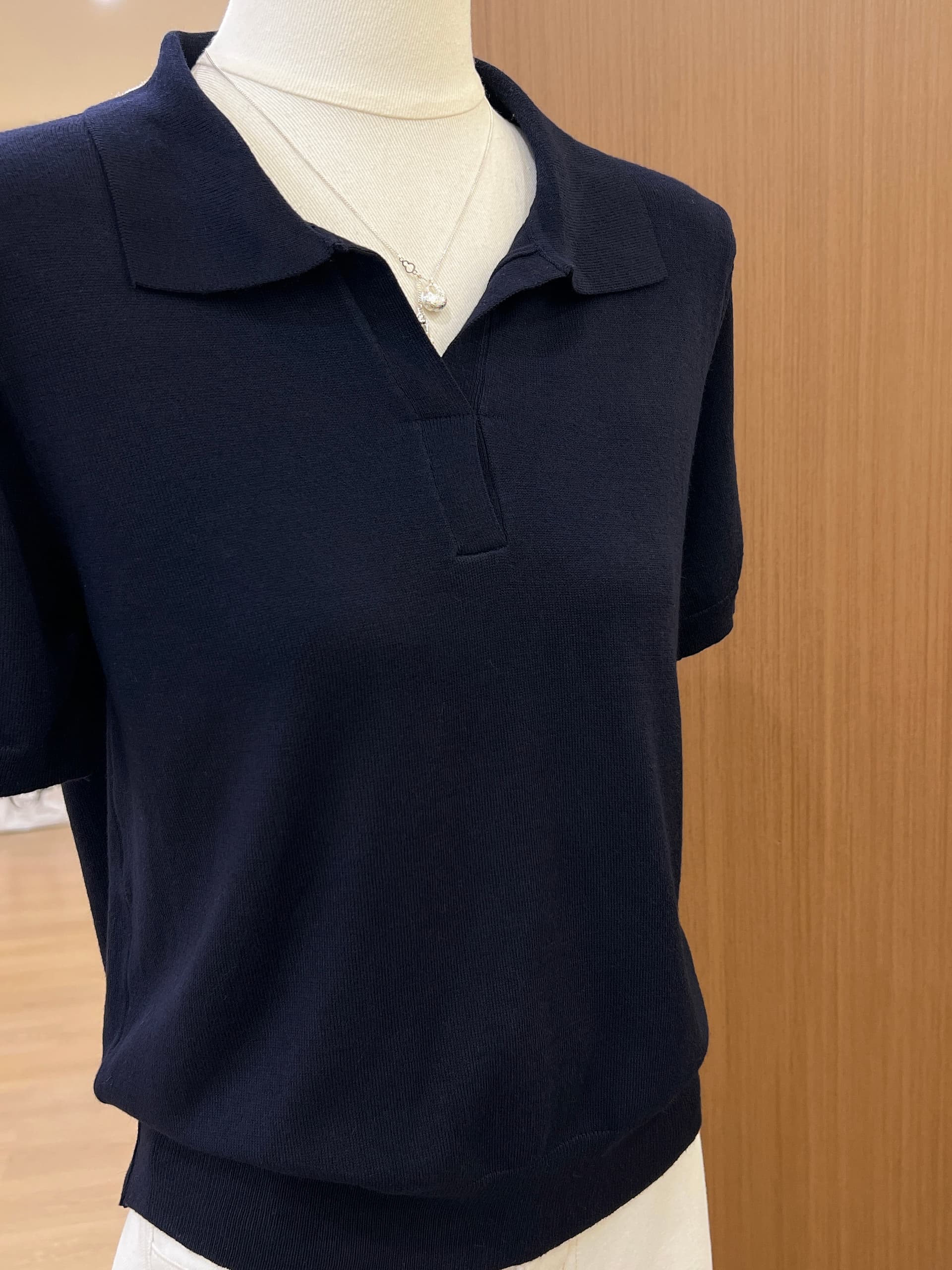 실사 오래된 돈 바람 POLO 칼라 익스트림 제인 상쾌 품격 니트 스웨터 여성 봄 여름 상세 이미지 16