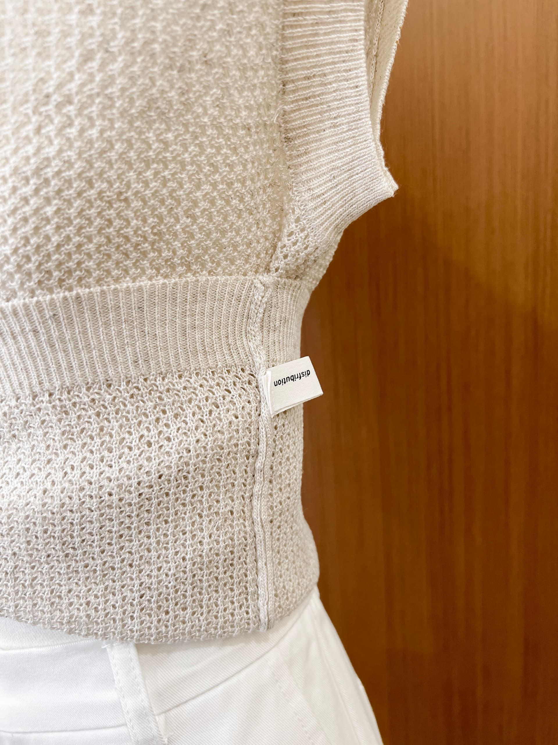 실사 POLO 칼라 홀로우 아웃 조끼 티셔츠 여성 여름 오래된 돈 바람 느긋한 루즈핏 미니멀리즘 어깨 V넥 민소매 맨위 상세 이미지 18