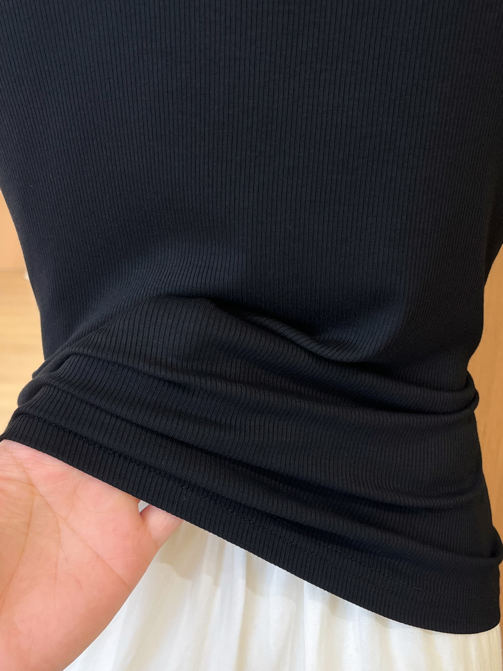 실사 도파민 단색 긍정적 인 어깨 u 칼라 반팔 여성 티셔츠 여름 몸매 가꾸기 슬림해 보이는 한 부서 chic Chic 작은 맨위 상세 이미지 11
