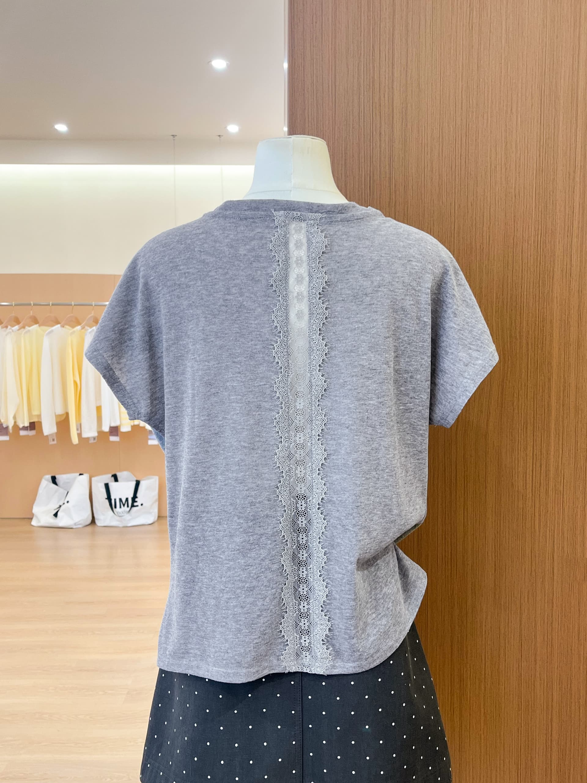 실사 뒤로 홀로우 아웃 레이스 반팔 티셔츠 여성 긍정적 인 어깨 여름 얇은 아름다운 여름 ootd 착용 가져 가라. 작은 맨위 상세 이미지 8