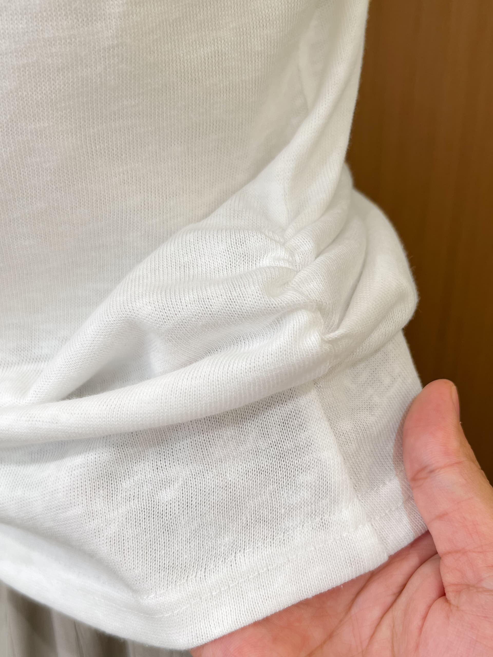 실사 프랑스식 화이트 헨리 칼라 긍정적 인 어깨 반팔 티셔츠 여성 여름 고유 한 디자인 센스 루즈핏 슬림해 보이는 동정 맨위 상세 이미지 10