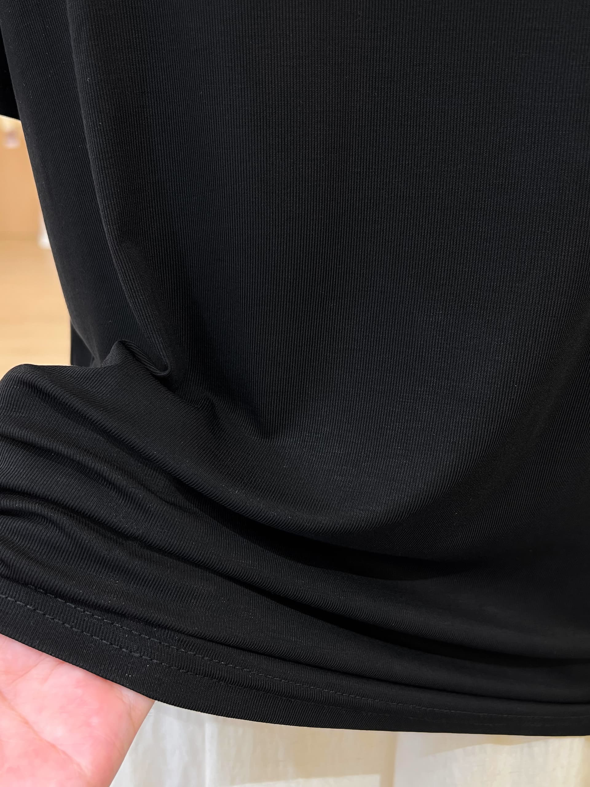 실사 한 부서 V넥 긍정적 인 어깨 반팔 티셔츠 여성 여름 느긋한 바람 루즈핏 대 네클라인 반소매 외출용 맨위 상세 이미지 9