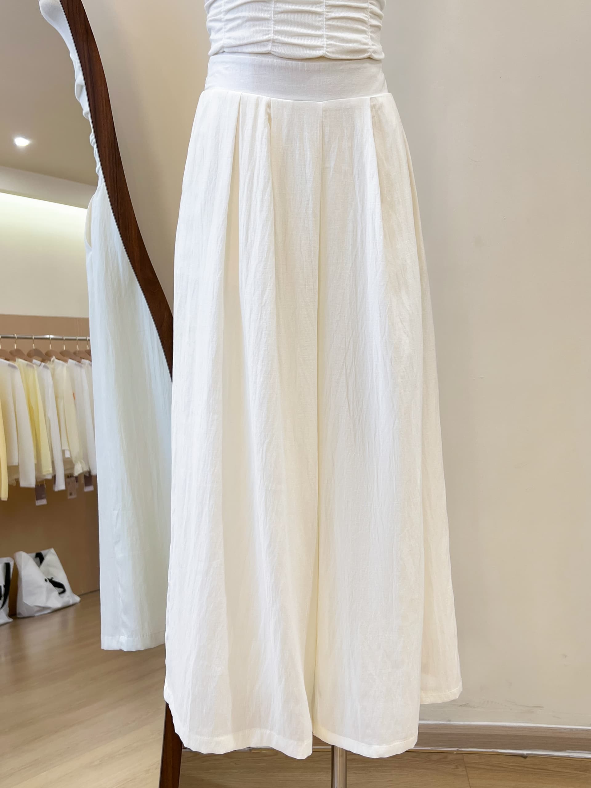 실사 캐주얼 바지 여성 여름 미니멀리즘 품격 하이웨이스트 도루 센스 루즈핏 슬림해 보이는 와이드 레그 팬츠 느슨함 센스 바지 상세 이미지 3