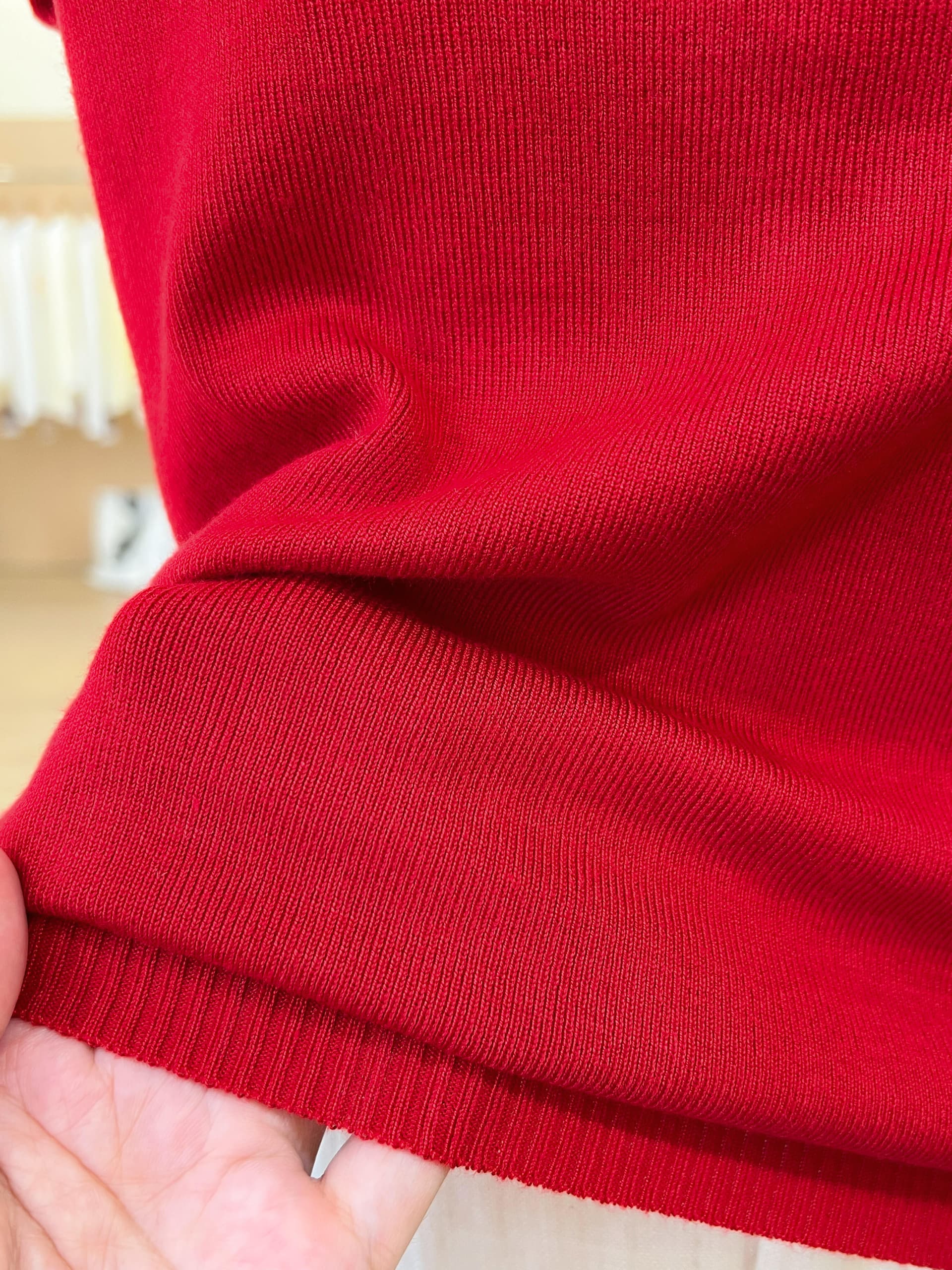 실사 한국 스타일 polo 폴로 칼라 니트 스웨터 여성용 짧은 소매 여름 강아지 자수 얼음 실크 티셔츠 부드러운 항구 바람 맨위 상세 이미지 8