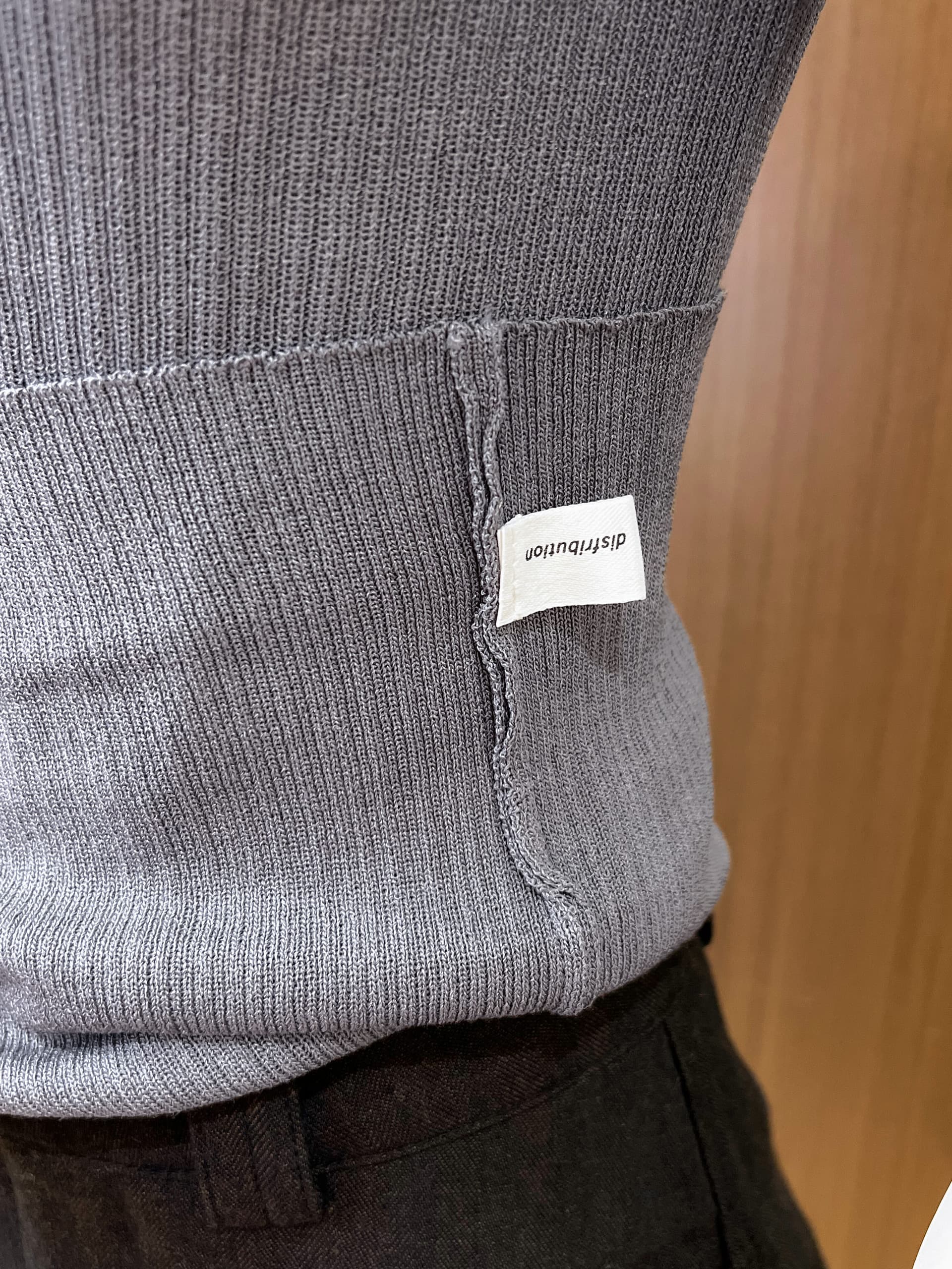 실사 봄 여름 POLO 칼라 V넥 니트 반팔 티셔츠 여성 상세 이미지 8