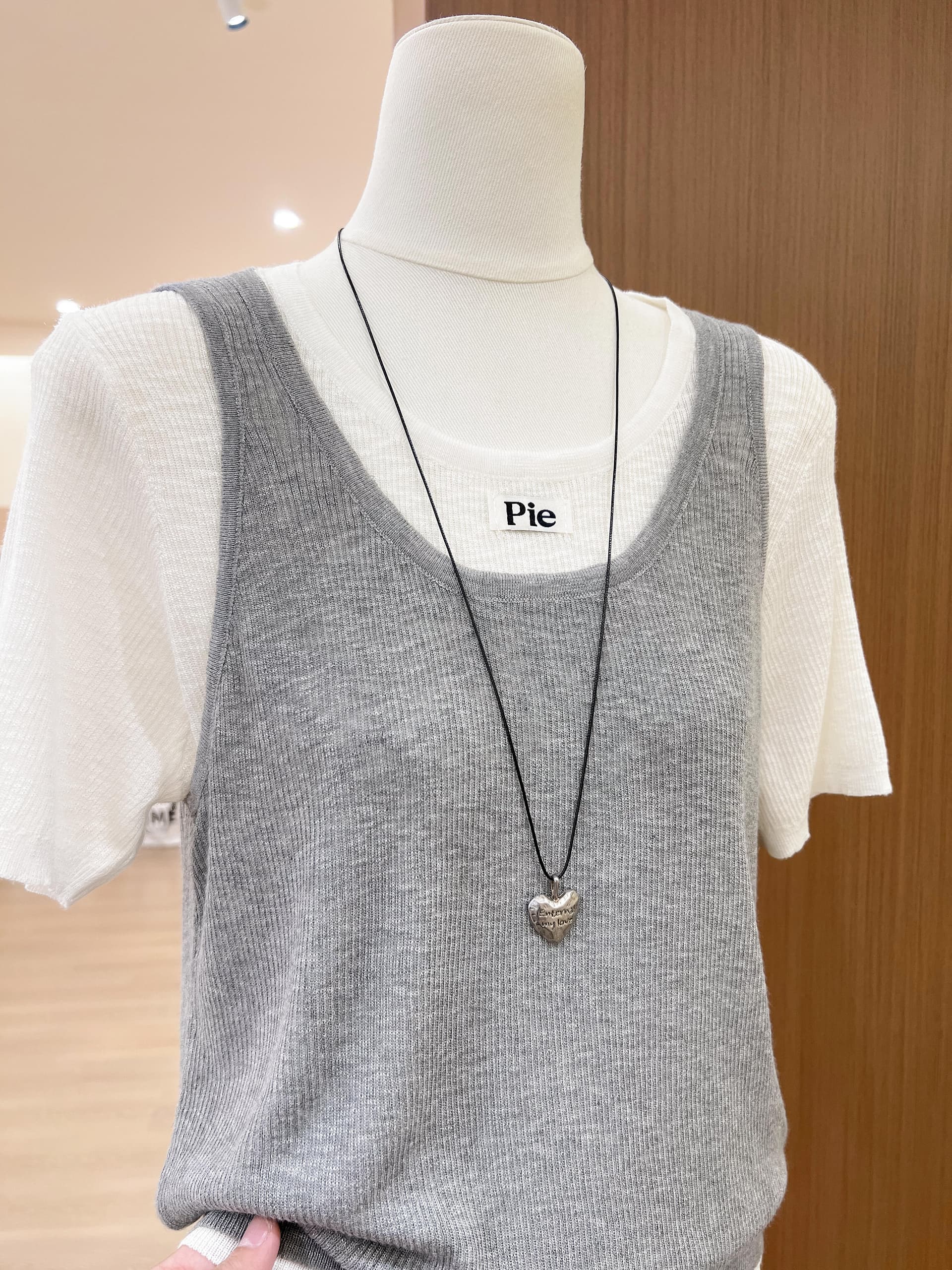 실사 한 부서 chic Chic 디자인 센스 니트 반팔 티셔츠 여성 여름 고유 한 페이크 레이어드 맨위 상세 이미지 8