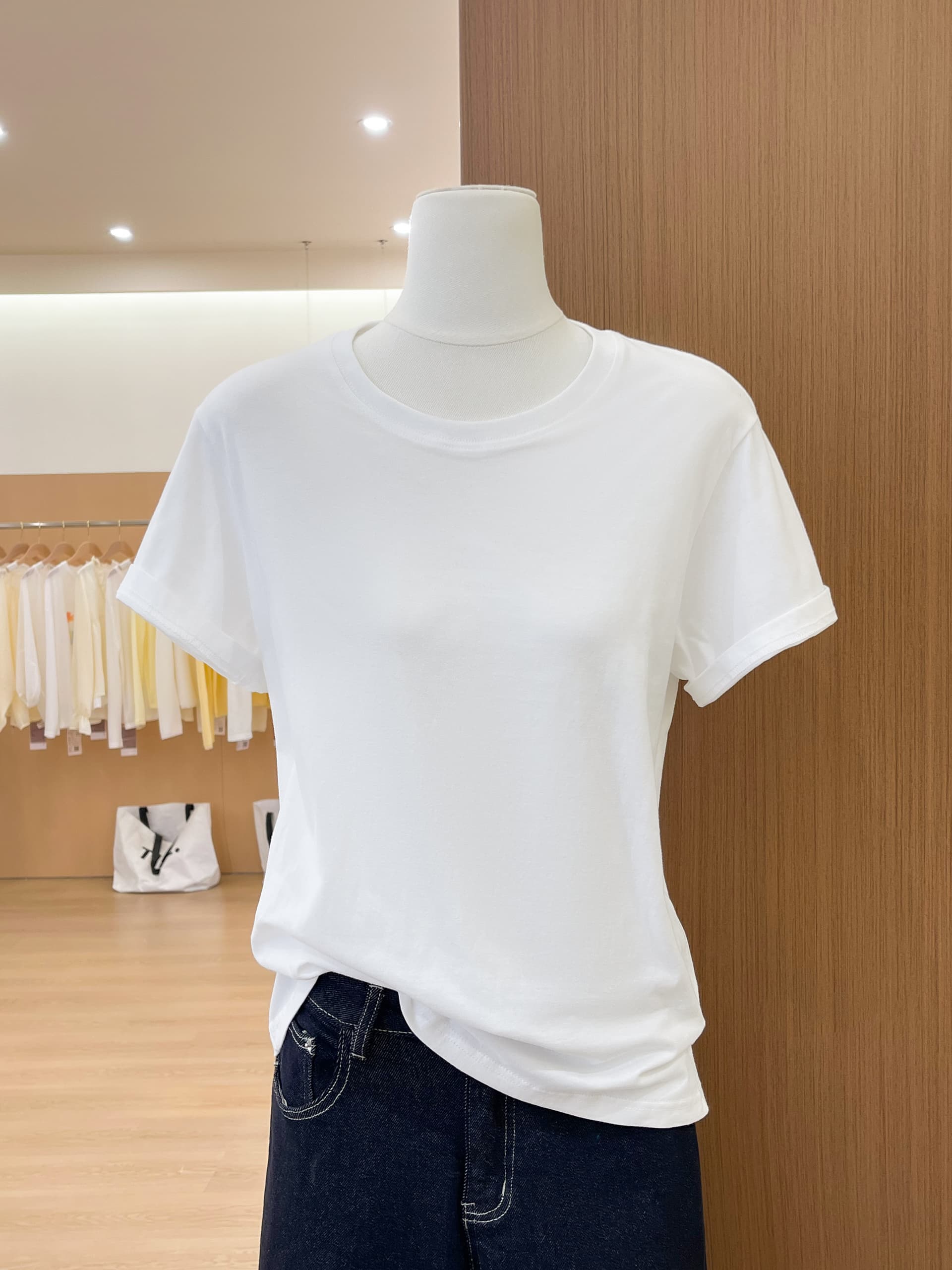 실사 회색 사실 두 조각 반팔 티셔츠 여성 여름 루즈핏 얇은 스타일 빛 럭셔리 고급 센스 고유 한 아름다운 맨위 상세 이미지 3