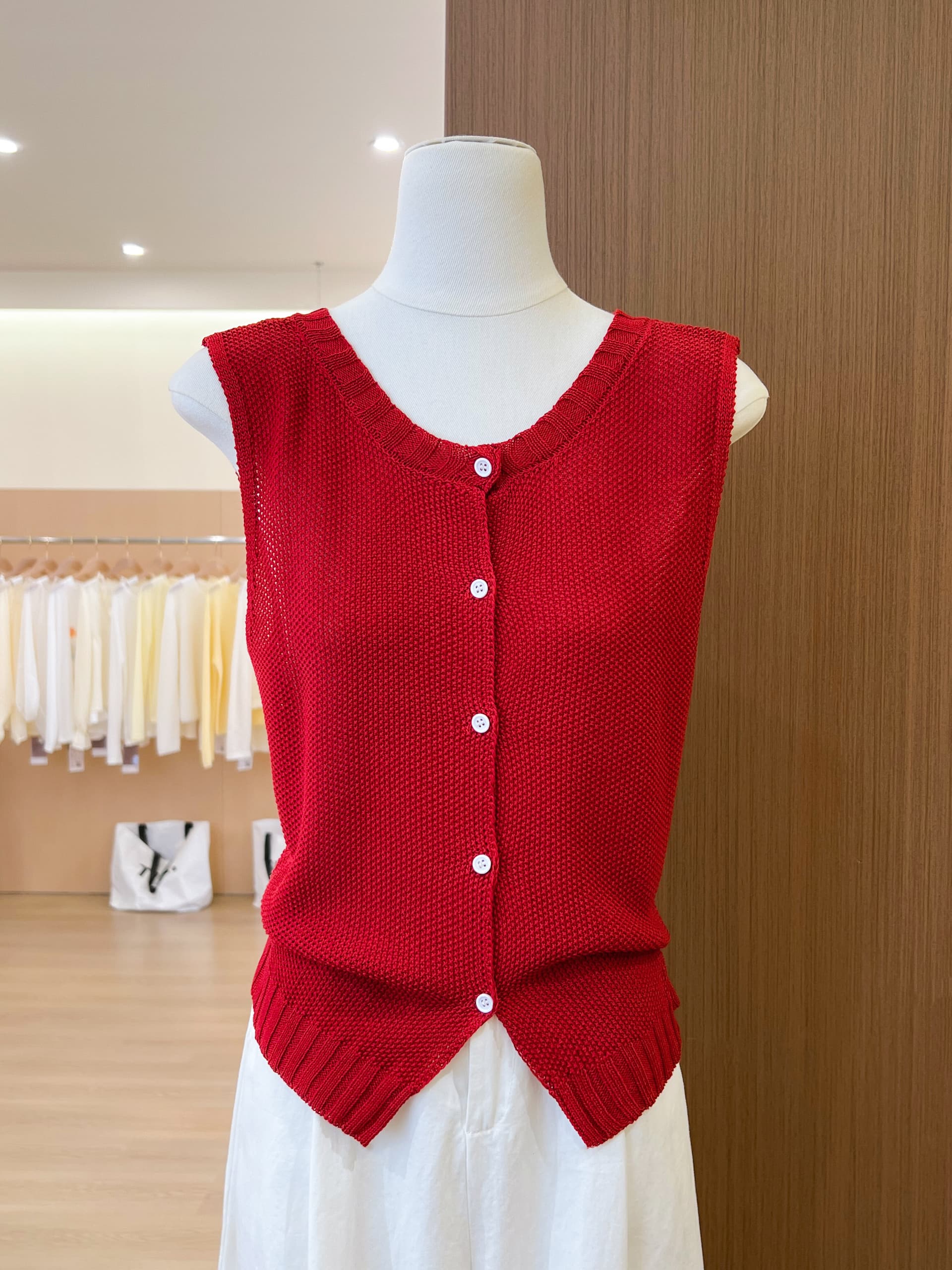 실사 고급 센스 품격 후아 남편 그리드 조끼 2026 여름 새로운 한국 스타일 다용도 슬림해 보이는 민소매 맨위 여성 상세 이미지 6