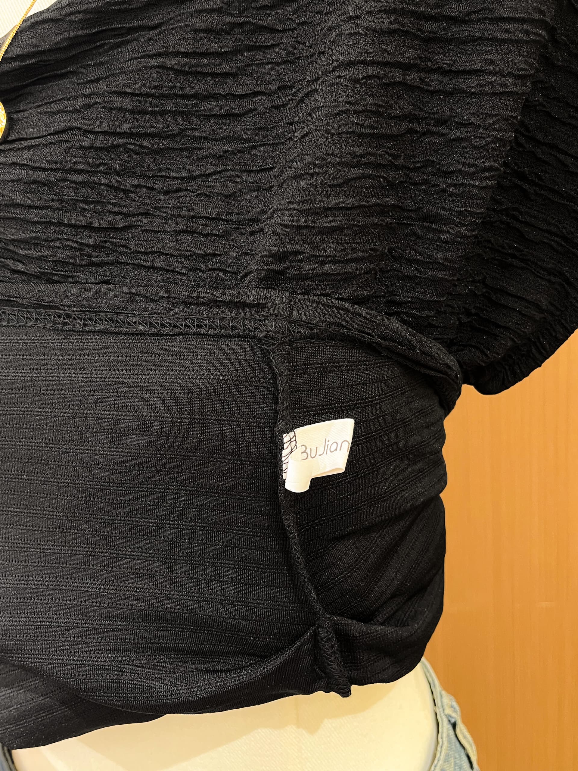 실사 프랑스식 순수한 욕망 질감 센스 주름 비스듬한 어깨 반팔 티셔츠 여성 여름 디자인 센스 보트넥 오프숄더 맨위 상세 이미지 10