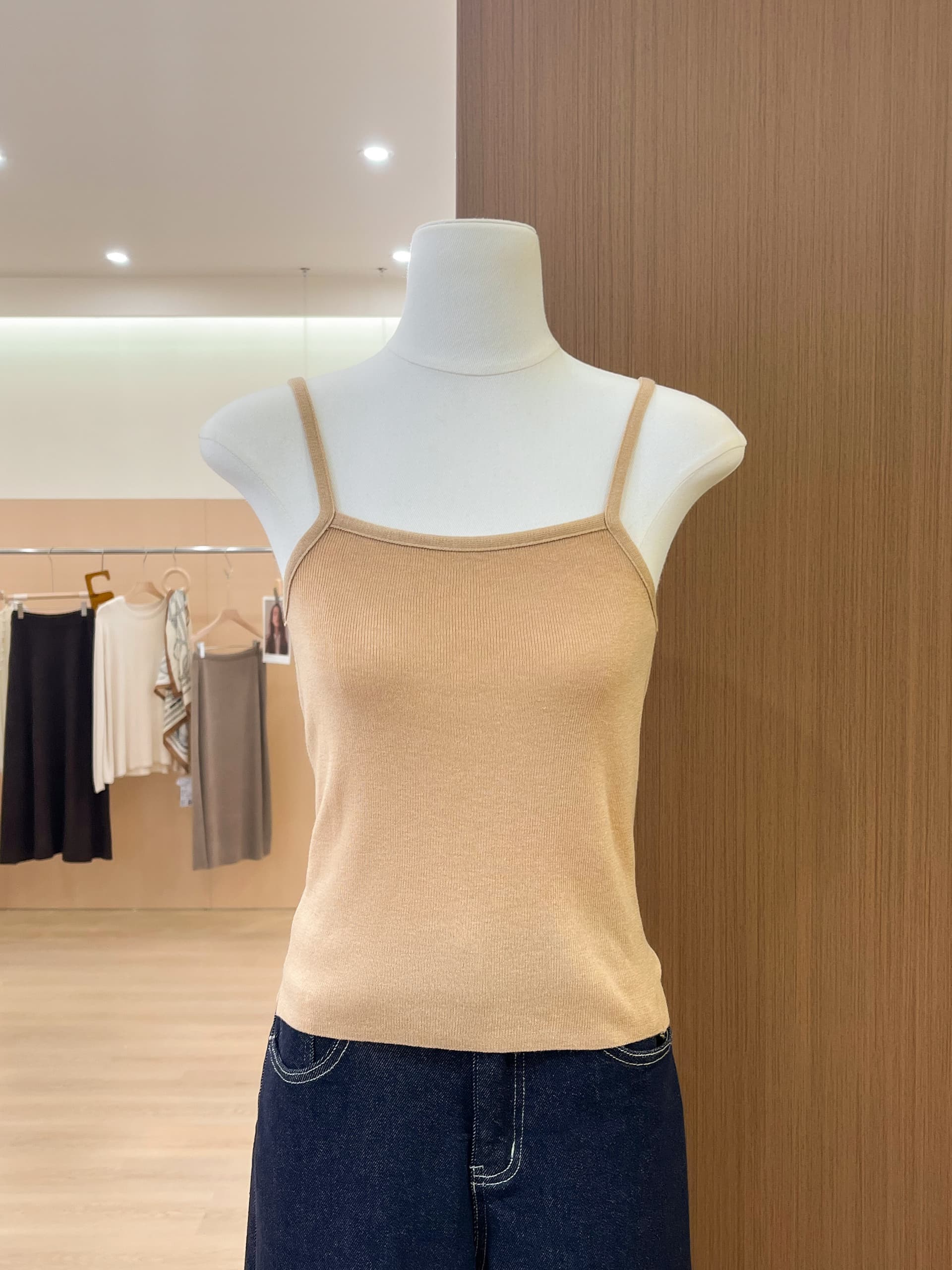 실사 미니멀리즘 바람 카키 색 브라운 V넥 반팔 털 니트 스웨터 여성 상세 이미지 18