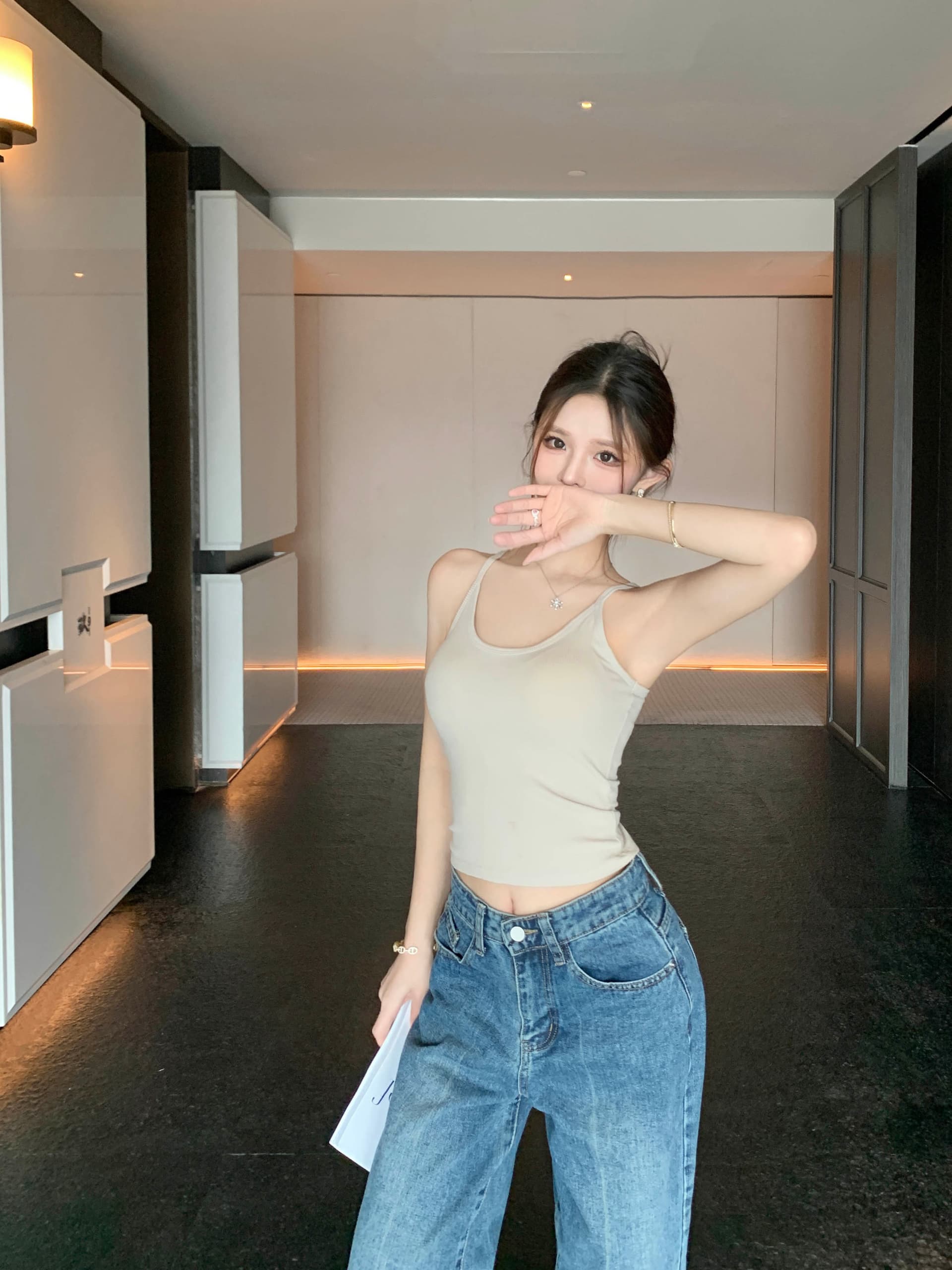 실사 정가 캐미솔 몸매 가꾸기 아름다움 뒤로 상세 이미지 19