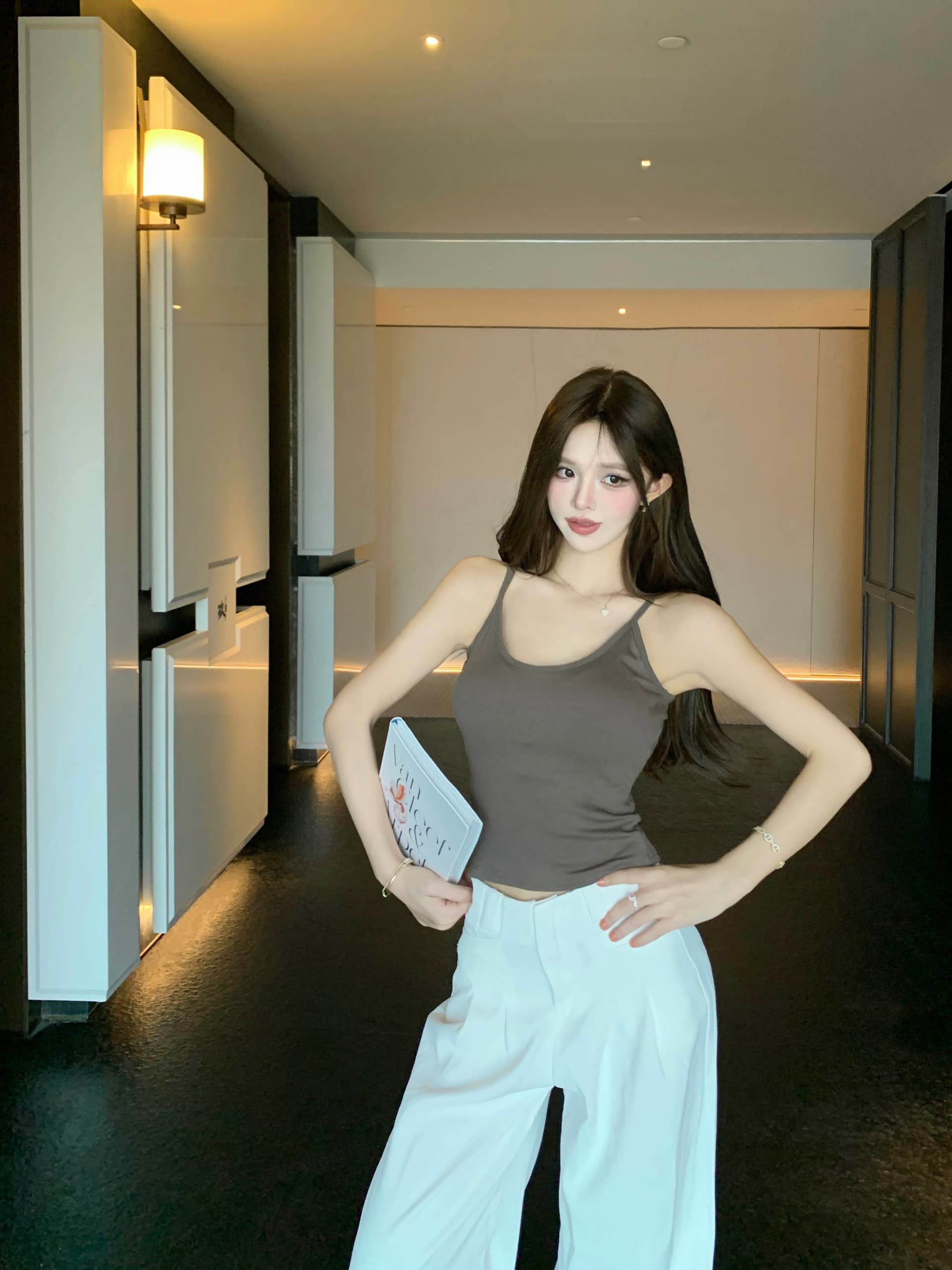 실사 정가 캐미솔 몸매 가꾸기 아름다움 뒤로 상세 이미지 21