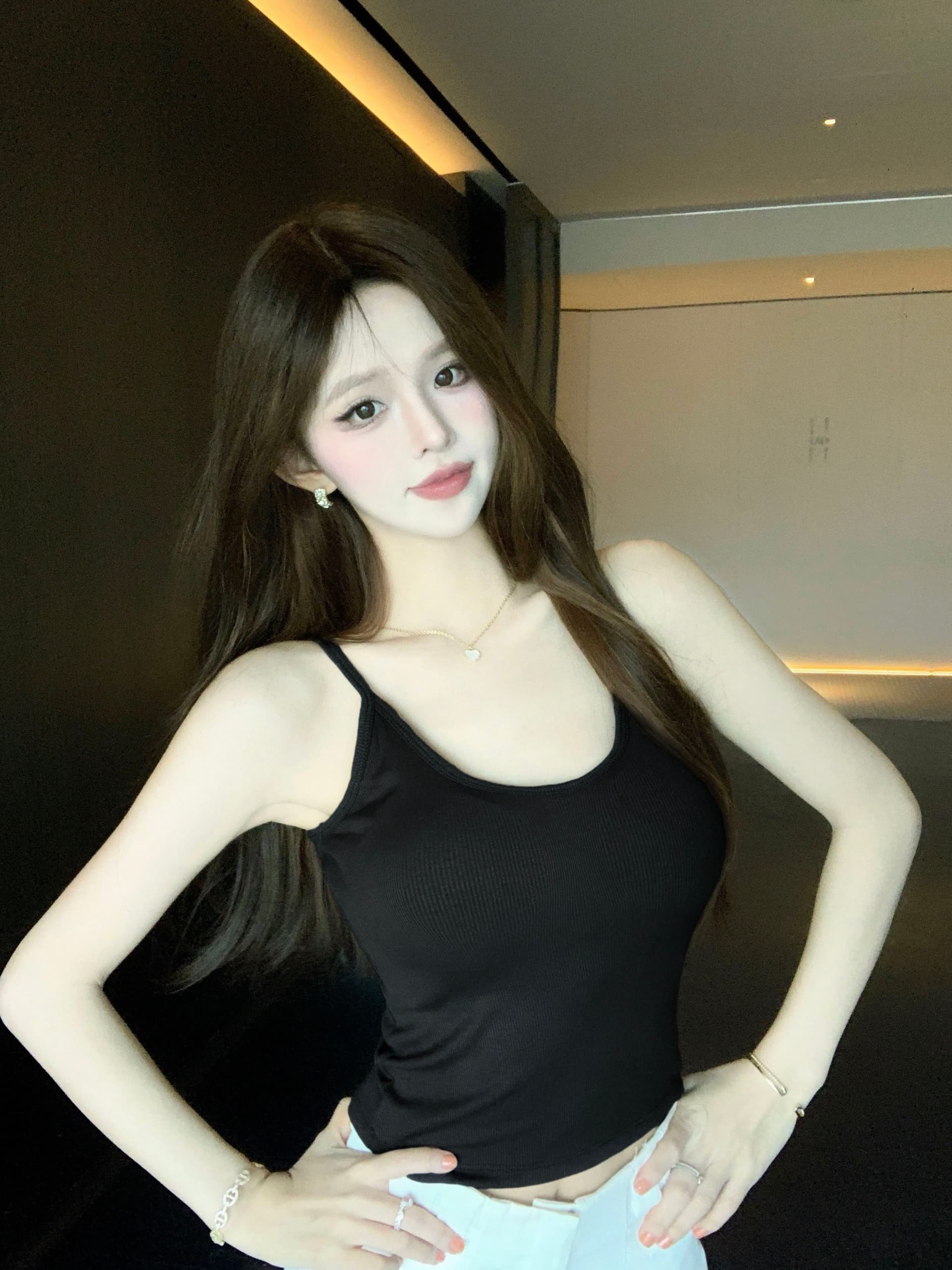 실사 정가 캐미솔 몸매 가꾸기 아름다움 뒤로 상세 이미지 8