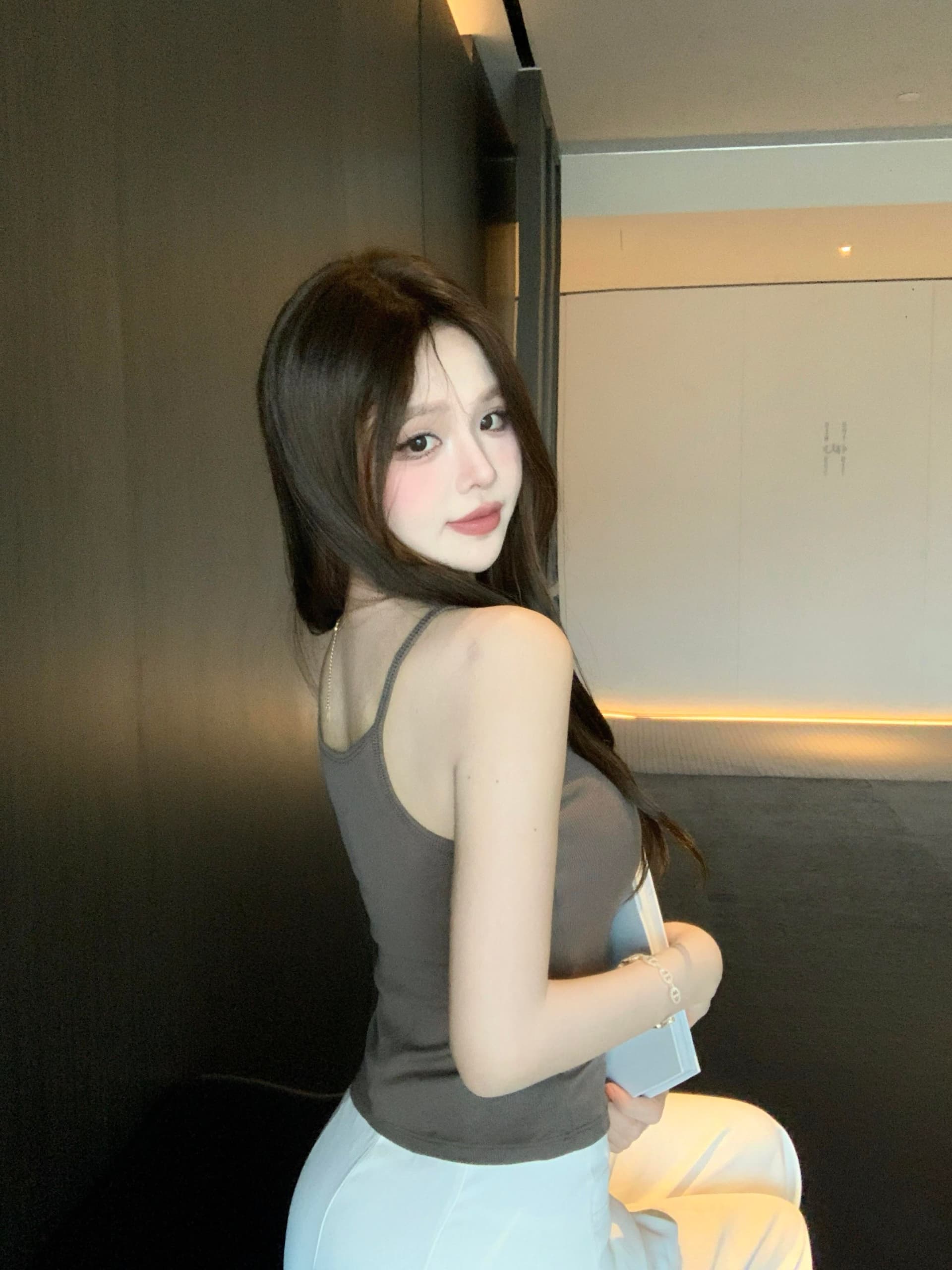 실사 정가 캐미솔 몸매 가꾸기 아름다움 뒤로 상세 이미지 28