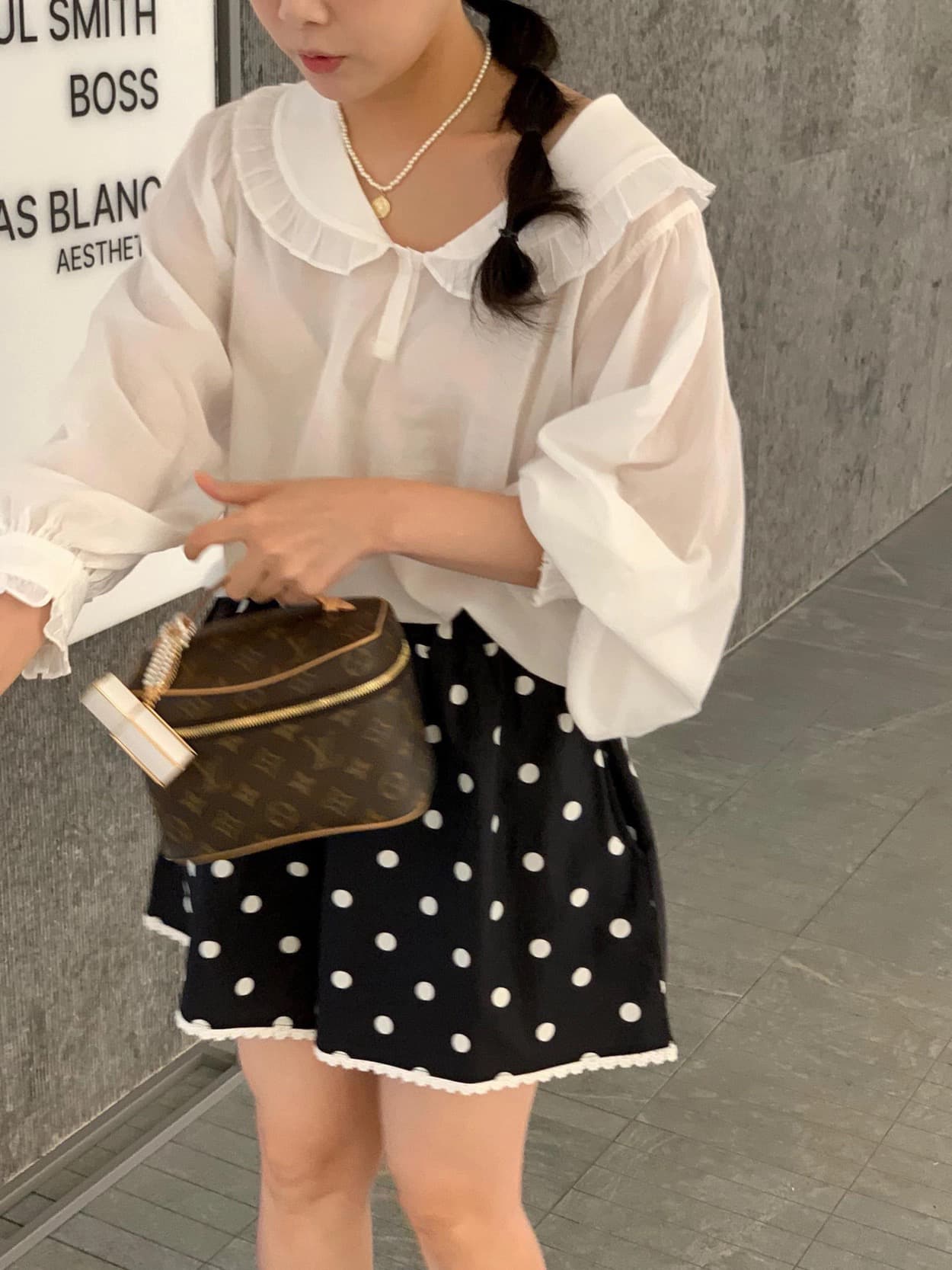 지금 이른 봄 연령 감소 베이비 칼라 품격 캐주얼 셔츠 상세 이미지 21