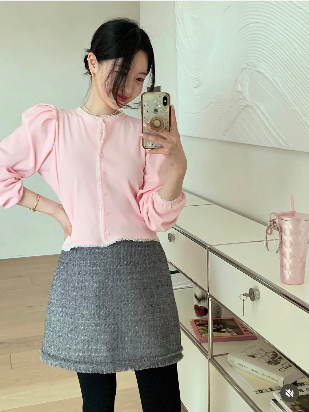 달콤함 품격 거품 소매 티셔츠 상세 이미지 7