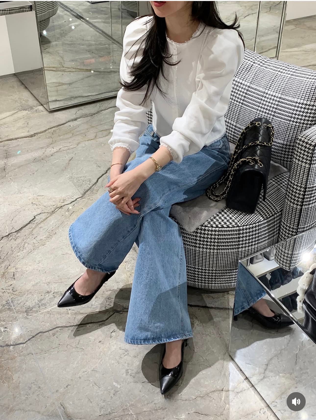 달콤함 품격 거품 소매 티셔츠 상세 이미지 19