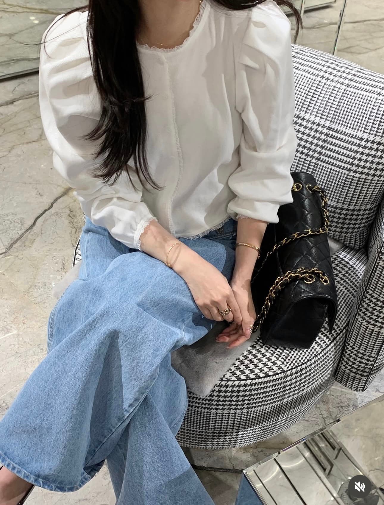 달콤함 품격 거품 소매 티셔츠 상세 이미지 20