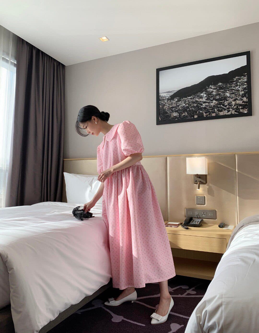 재고 있음 품격 연령 감소 베이비 칼라 루즈핏 드레스 상세 이미지 25