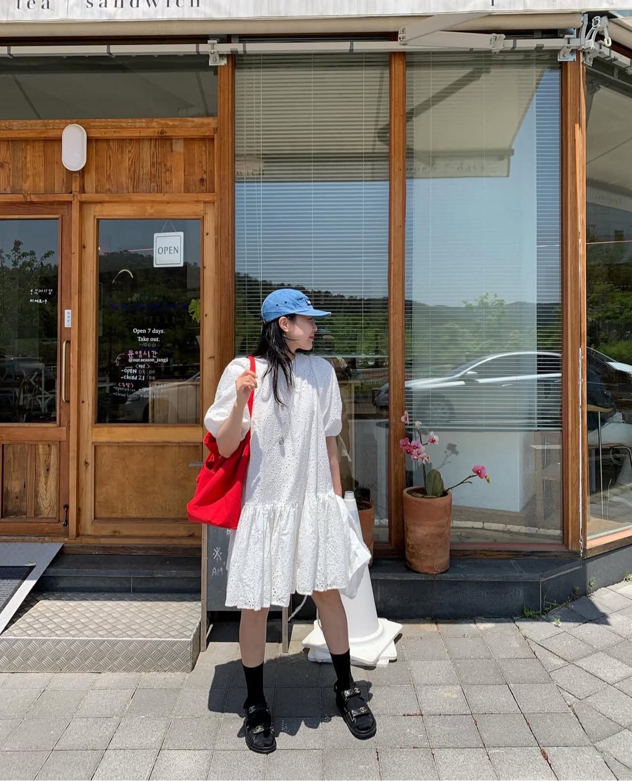 재고 있음 연령 감소 달콤함 레이스 자수 드레스 이미지 4