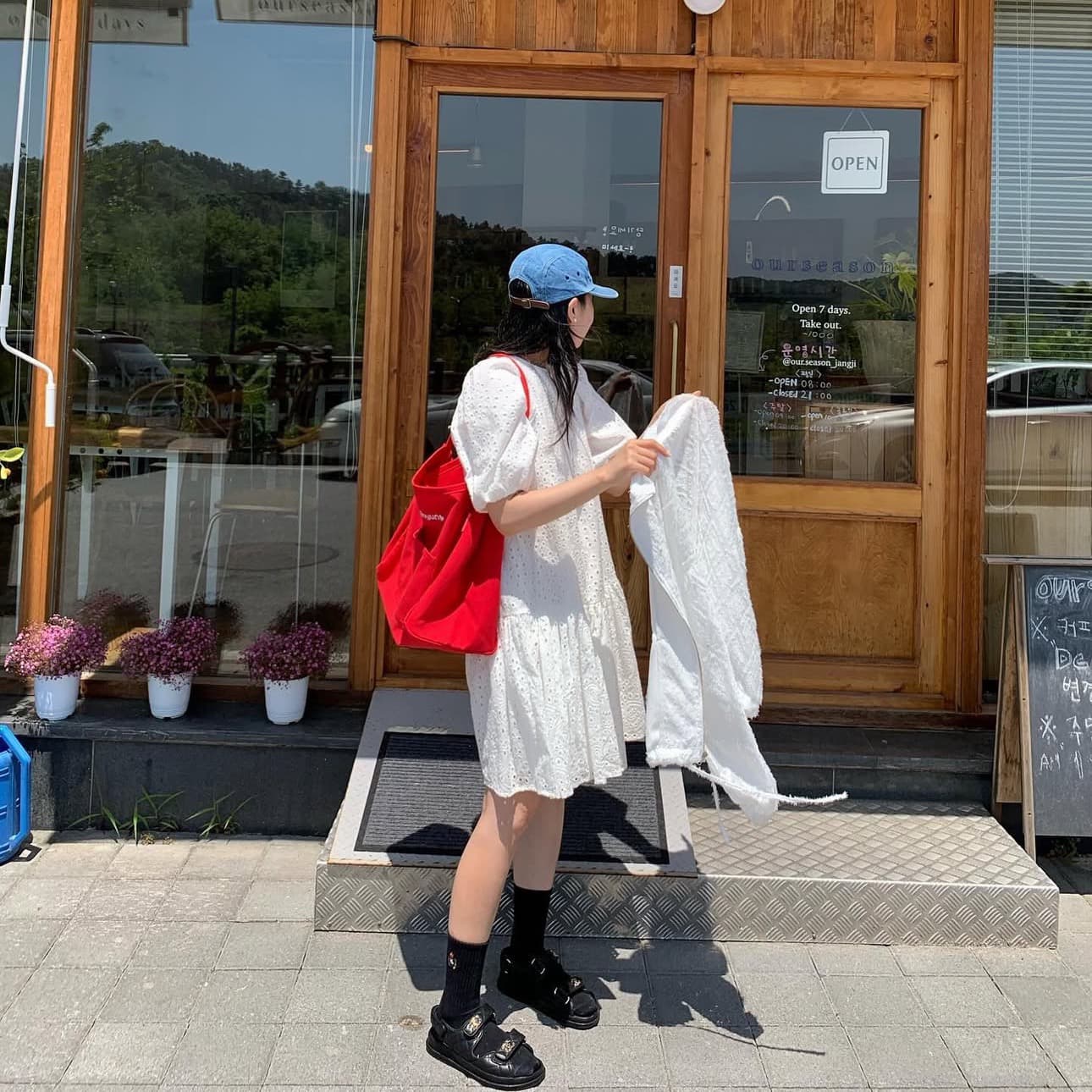 재고 있음 연령 감소 달콤함 레이스 자수 드레스 이미지 5