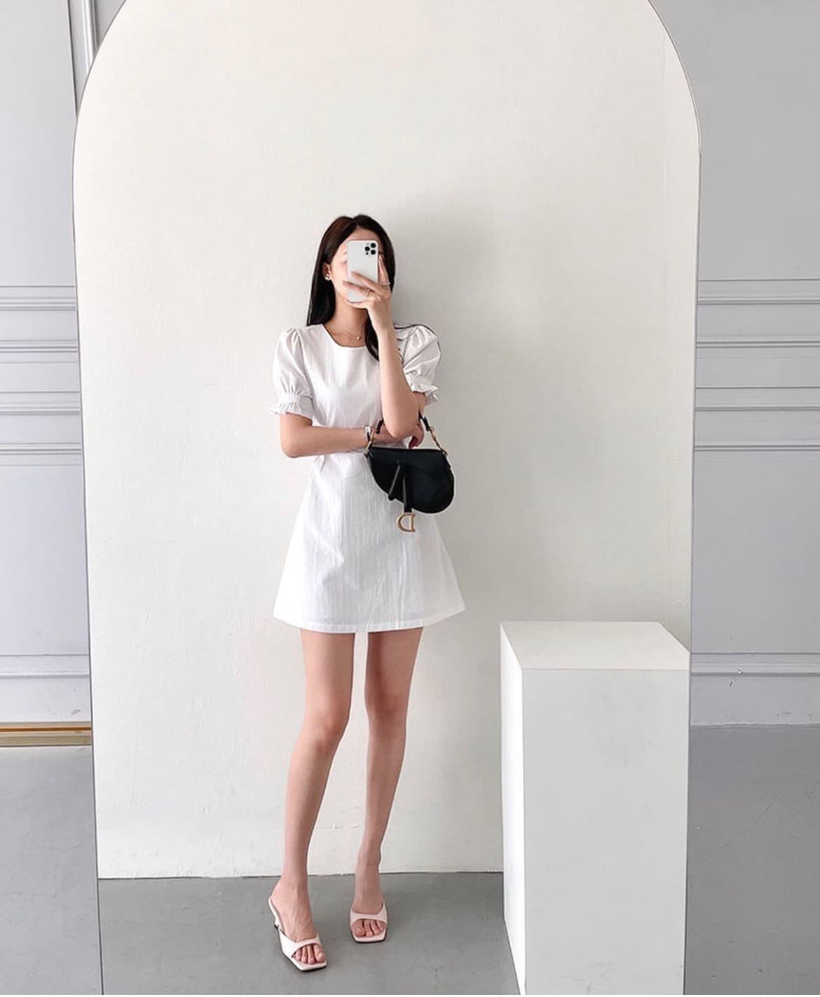 재고 있음 한 스타일 달콤함 작은 키 드레스 상세 이미지 2
