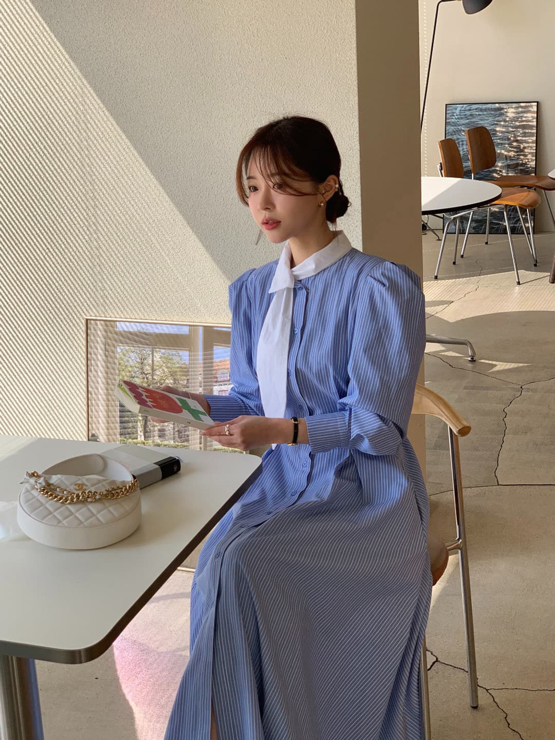 재고 있음 우아함 품격 롱 코트 드레스 상세 이미지 1