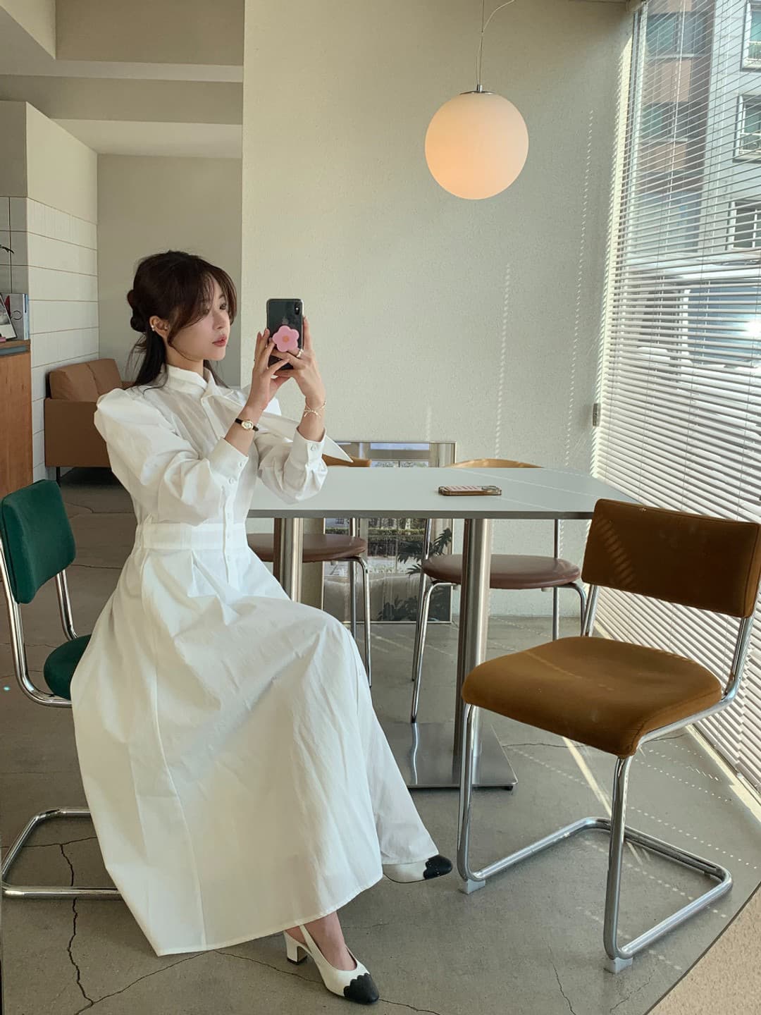 재고 있음 우아함 품격 롱 코트 드레스 상세 이미지 40