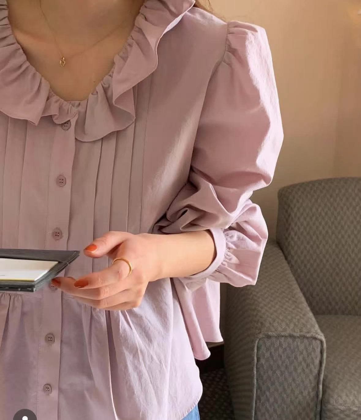 재고 있음 달콤함 연령 감소 다용도 셔츠 이미지 4