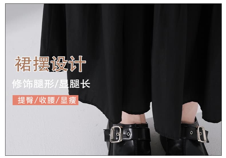 실사 반신 스커트 여성 한국 스타일 A라인 스커트 하이웨이스트 슬림해 보이는 패치워크 케이크 드레스 다용도 중간 길이 치마 상세 이미지 10