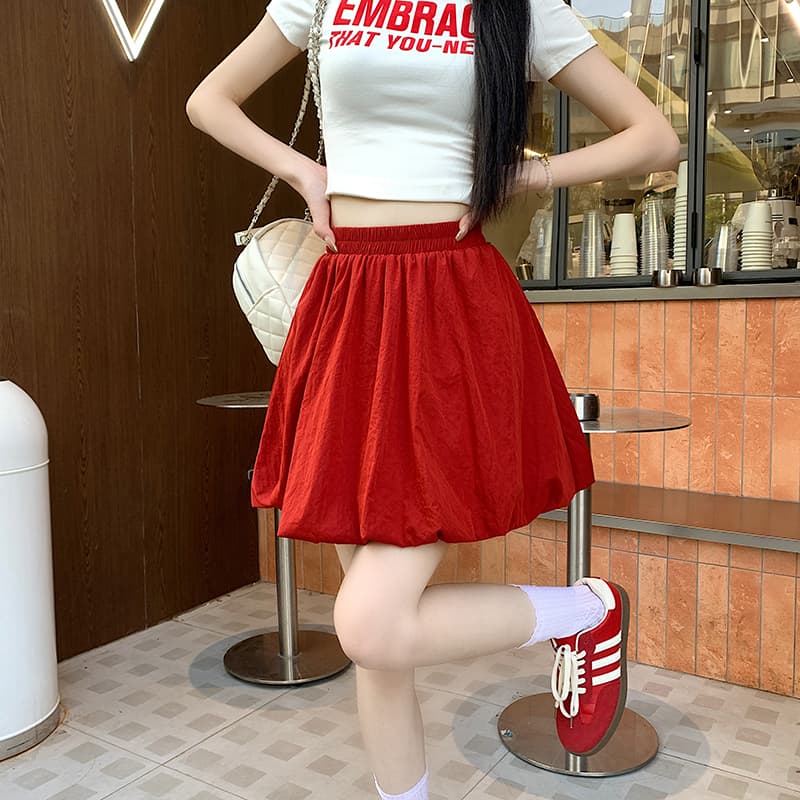 실사 봄 여름 도파민 6 색 반신 스커트 꽃밭 호박 안전 바지 반신 미니 스커트 여성 상세 이미지 34