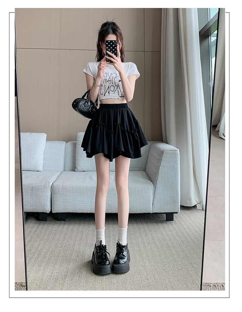 실사 여름 다용도 퍼프 케이크 드레스 한 마디 반신 스커트 디자인 센스 작은 대중 ins 하이웨이스트 미니 스커트 불규칙 상세 이미지 21