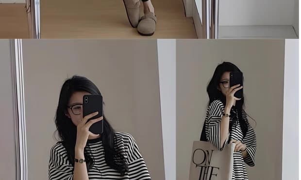 여름 나가라. 루즈핏 스트라이프 먹이주기 맨위 상세 이미지 14