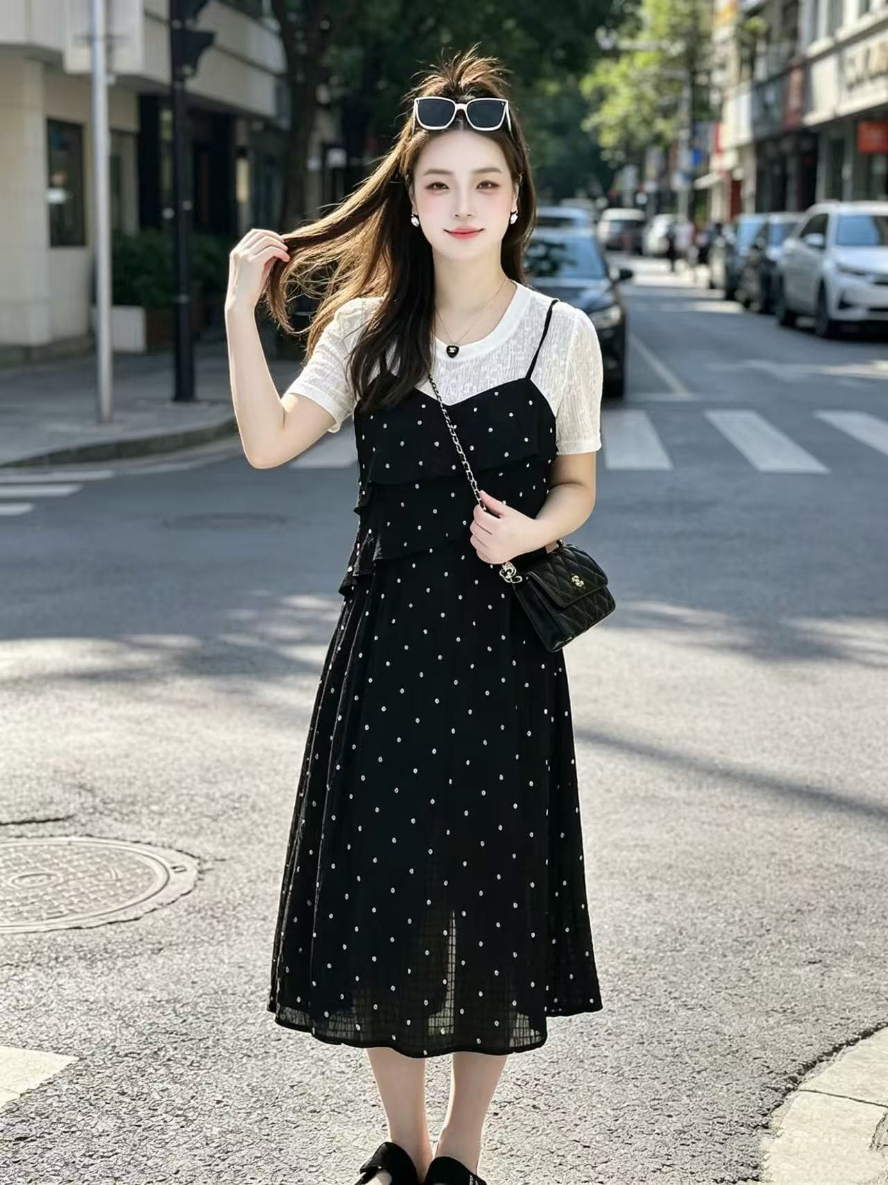 여름 새로운 패션 캐주얼 꽃무늬 수유 드레스 불규칙 레이스 디자인 센스 나가라. 먹이주기 드레스 상세 이미지 8