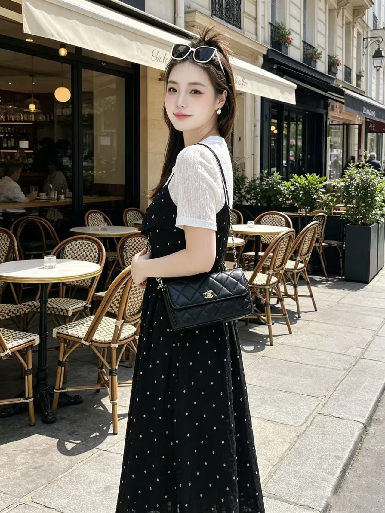 여름 새로운 패션 캐주얼 꽃무늬 수유 드레스 불규칙 레이스 디자인 센스 나가라. 먹이주기 드레스 상세 이미지 11