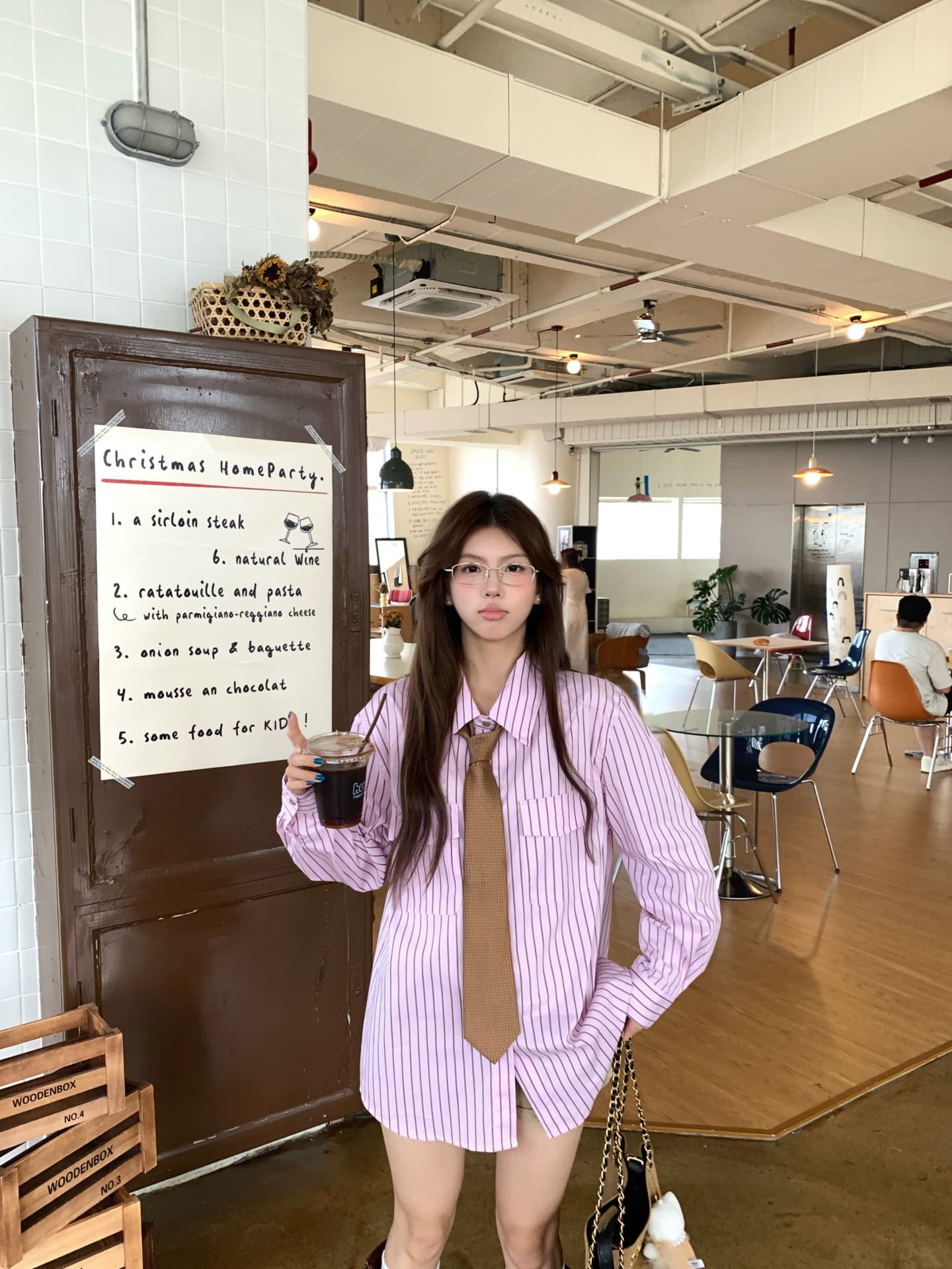 실사 정가 높음 지혜 센스 품격 고급 센스 가을 루즈핏 스트라이프 셔츠 상세 이미지 12