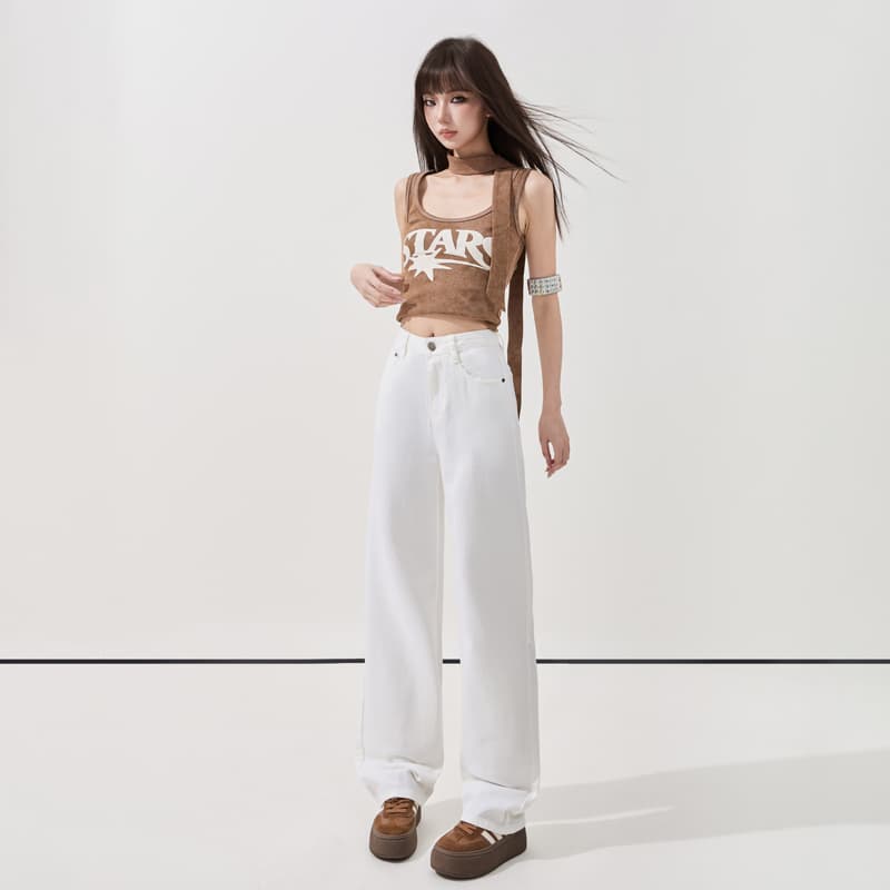 세 국방 슈퍼 부드러운 라이 경기 서울 원단 바닥 청소 데님 바닥 청소 바지 2026 봄 주요 추진력 이미지 2
