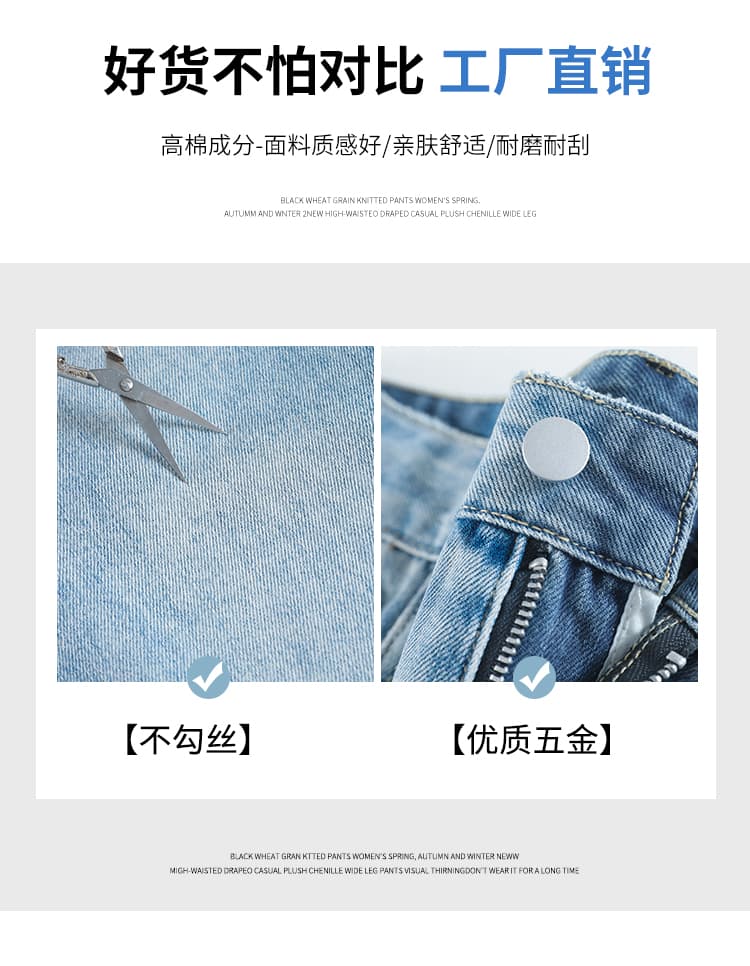하늘색 데님 5 점 반바지 여성 여름 2026 새로운 상세 이미지 7