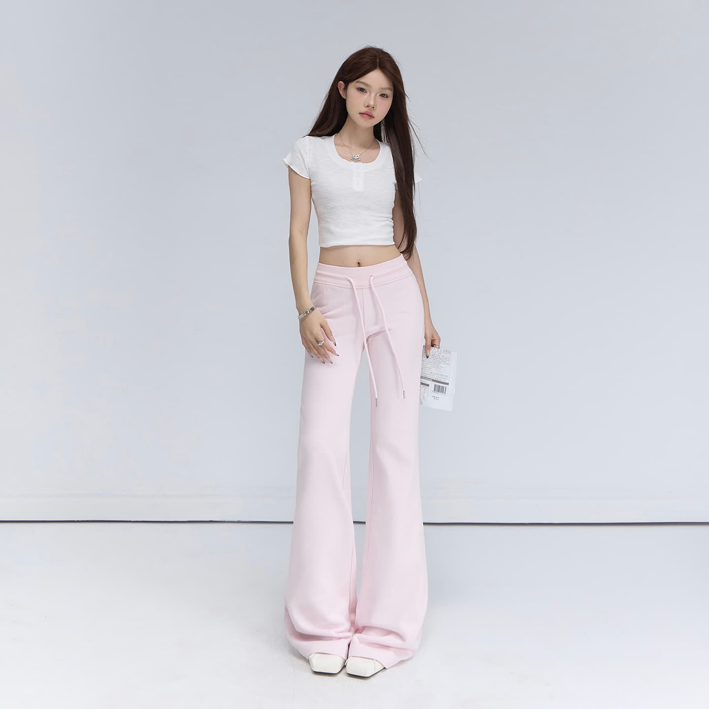 도파민 진짜 루즈핏 도루 가을 센스 몸매 가꾸기 나팔 캐주얼 바닥 청소 넓은 다리 여성 이미지 4