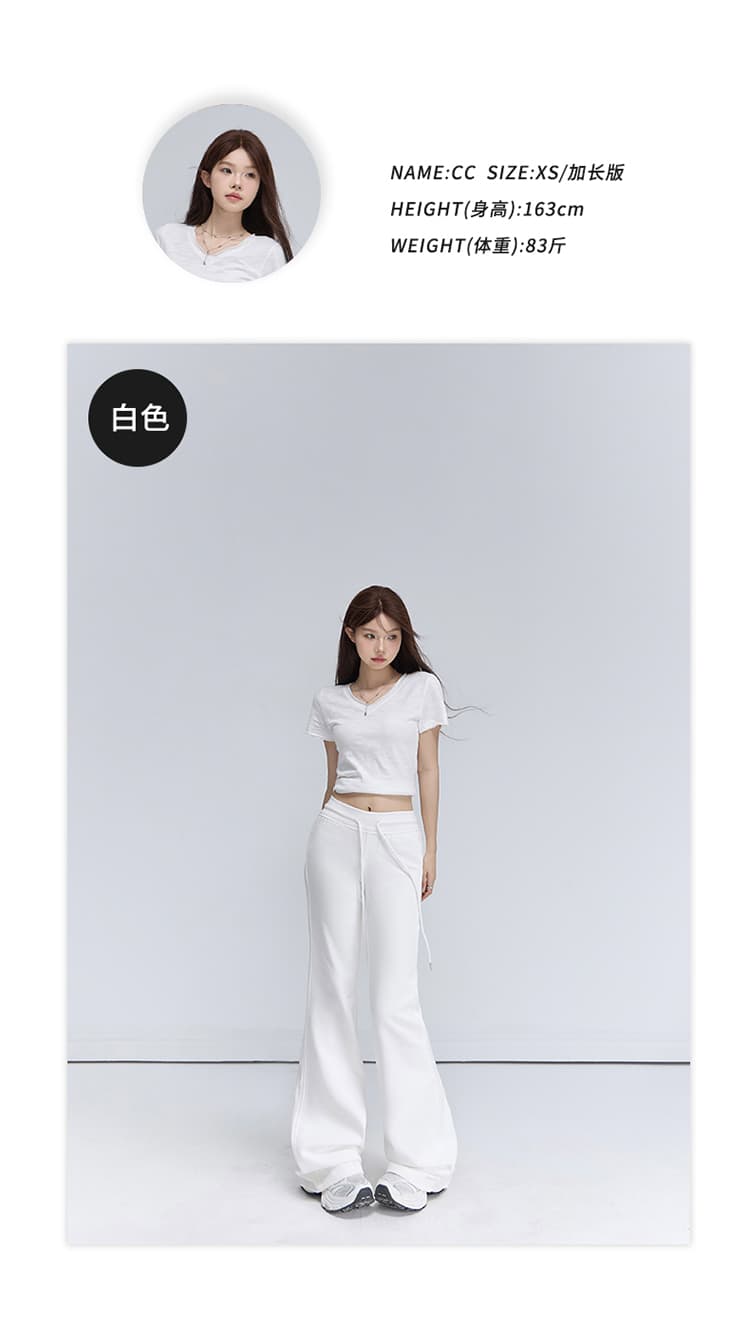 도파민 진짜 루즈핏 도루 가을 센스 몸매 가꾸기 나팔 캐주얼 바닥 청소 넓은 다리 여성 상세 이미지 6