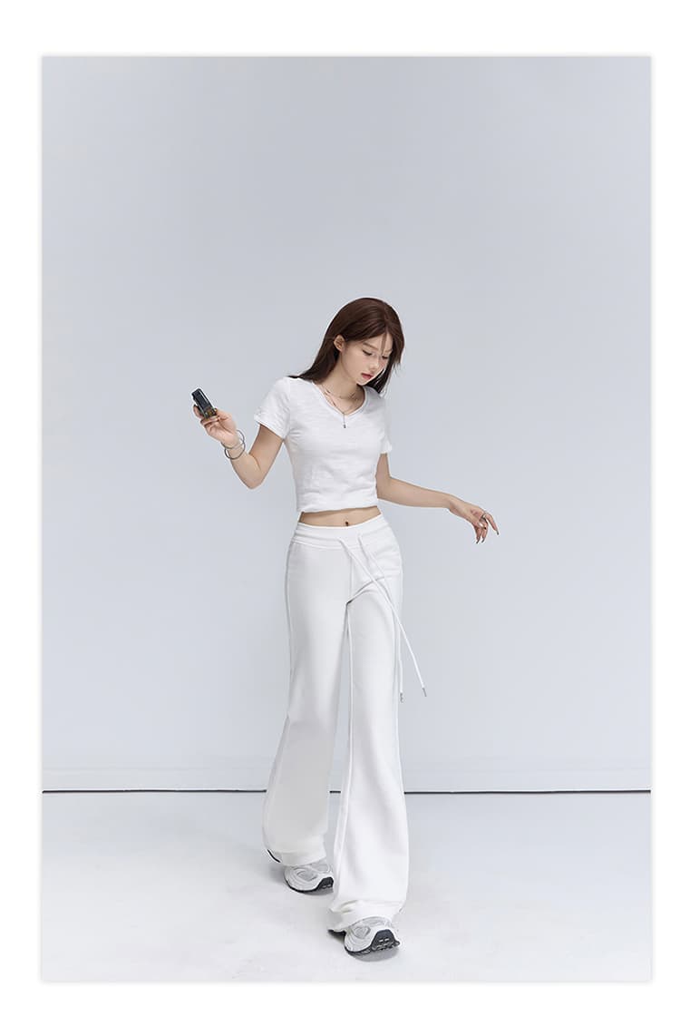 도파민 진짜 루즈핏 도루 가을 센스 몸매 가꾸기 나팔 캐주얼 바닥 청소 넓은 다리 여성 상세 이미지 10