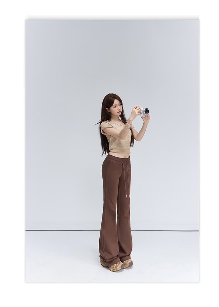 도파민 진짜 루즈핏 도루 가을 센스 몸매 가꾸기 나팔 캐주얼 바닥 청소 넓은 다리 여성 상세 이미지 24