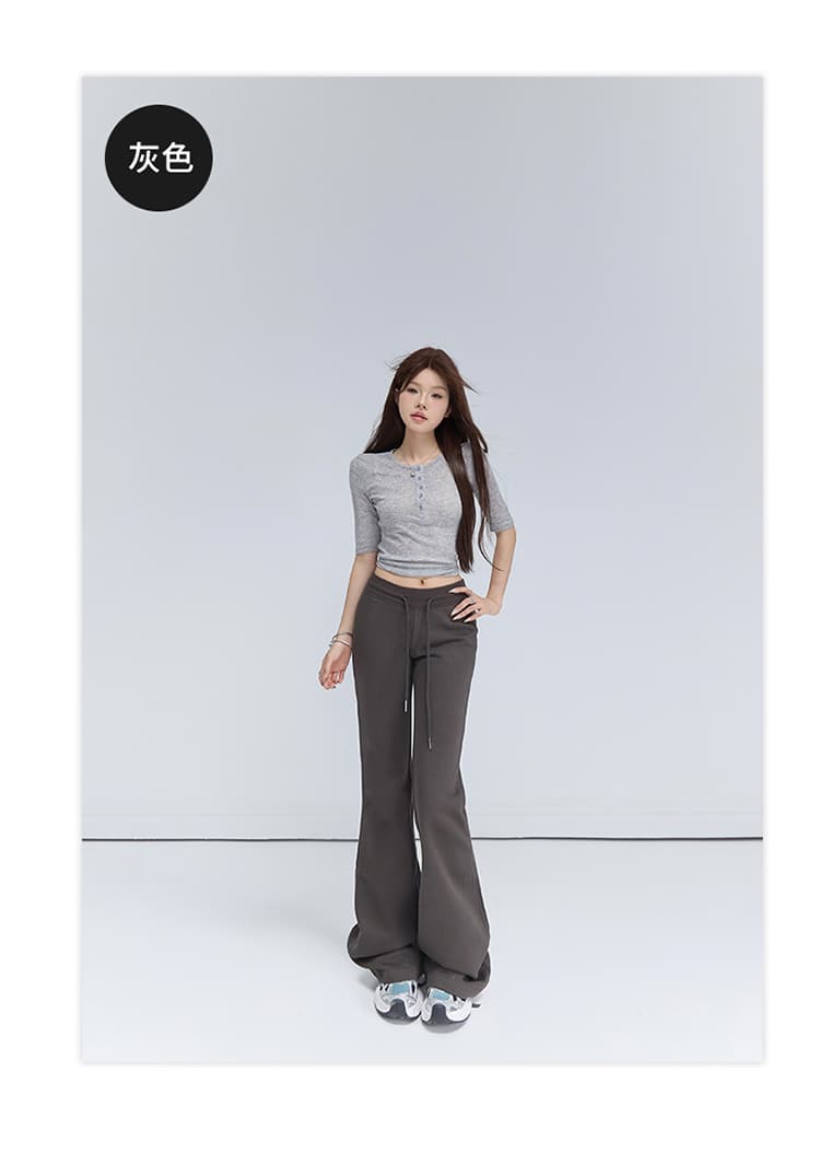 도파민 진짜 루즈핏 도루 가을 센스 몸매 가꾸기 나팔 캐주얼 바닥 청소 넓은 다리 여성 상세 이미지 11