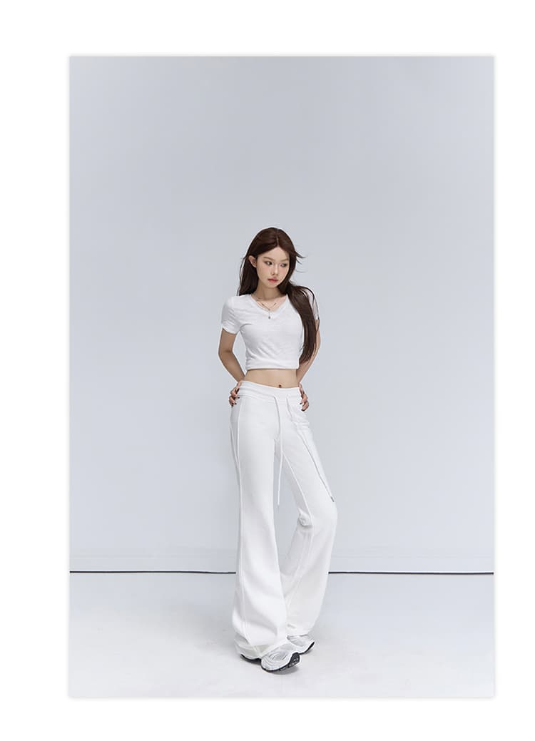 도파민 진짜 루즈핏 도루 가을 센스 몸매 가꾸기 나팔 캐주얼 바닥 청소 넓은 다리 여성 상세 이미지 7
