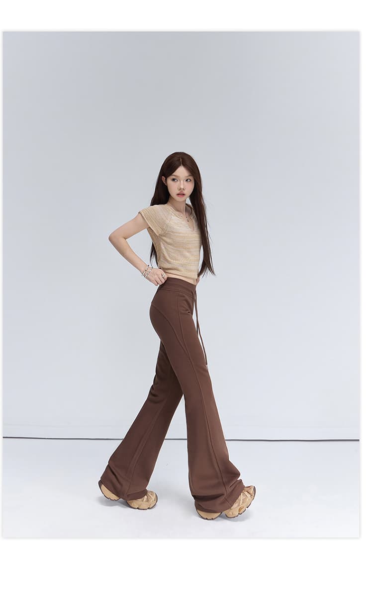 도파민 진짜 루즈핏 도루 가을 센스 몸매 가꾸기 나팔 캐주얼 바닥 청소 넓은 다리 여성 상세 이미지 26
